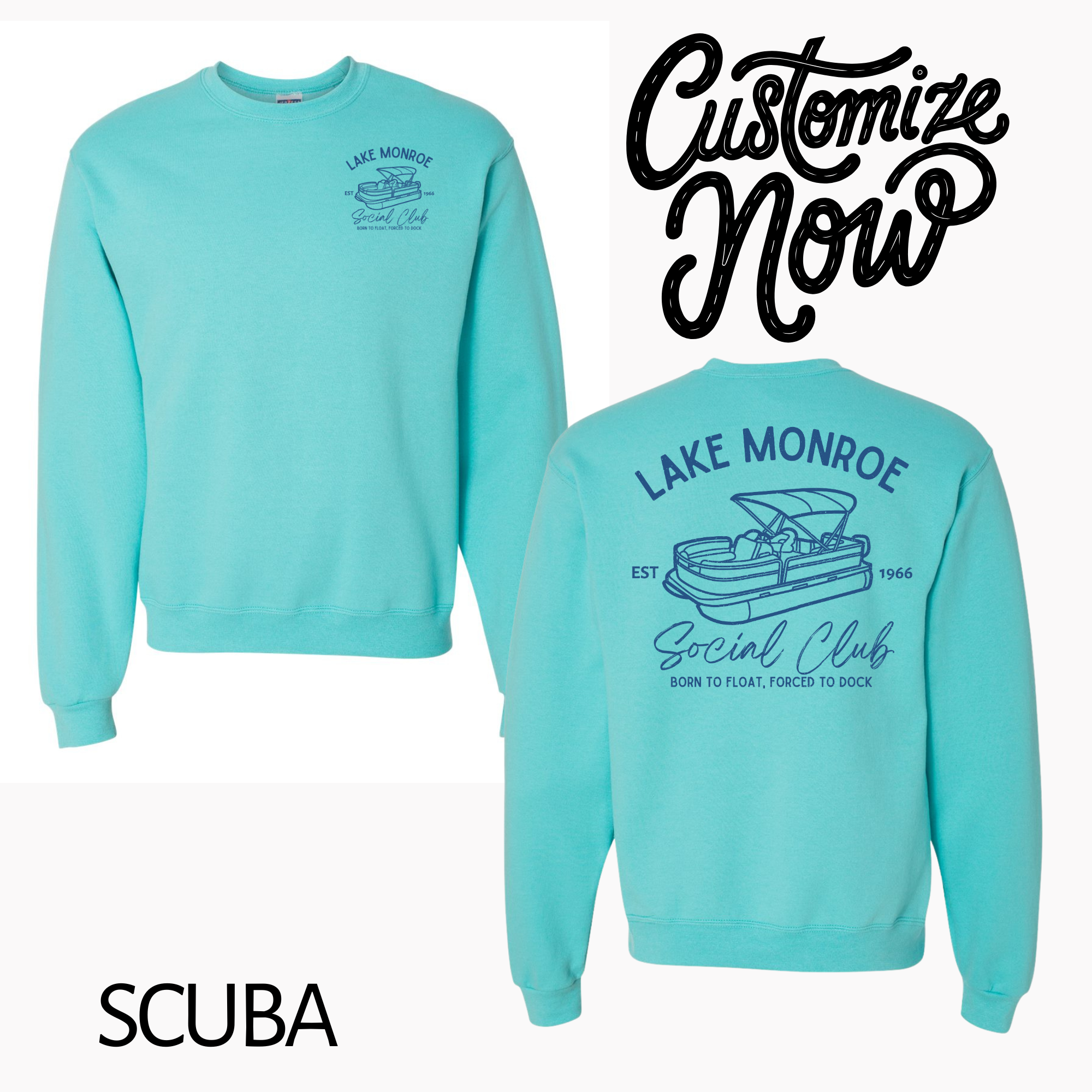 Custom Lake Social Club Sweatshirt – Personalized Lake Name