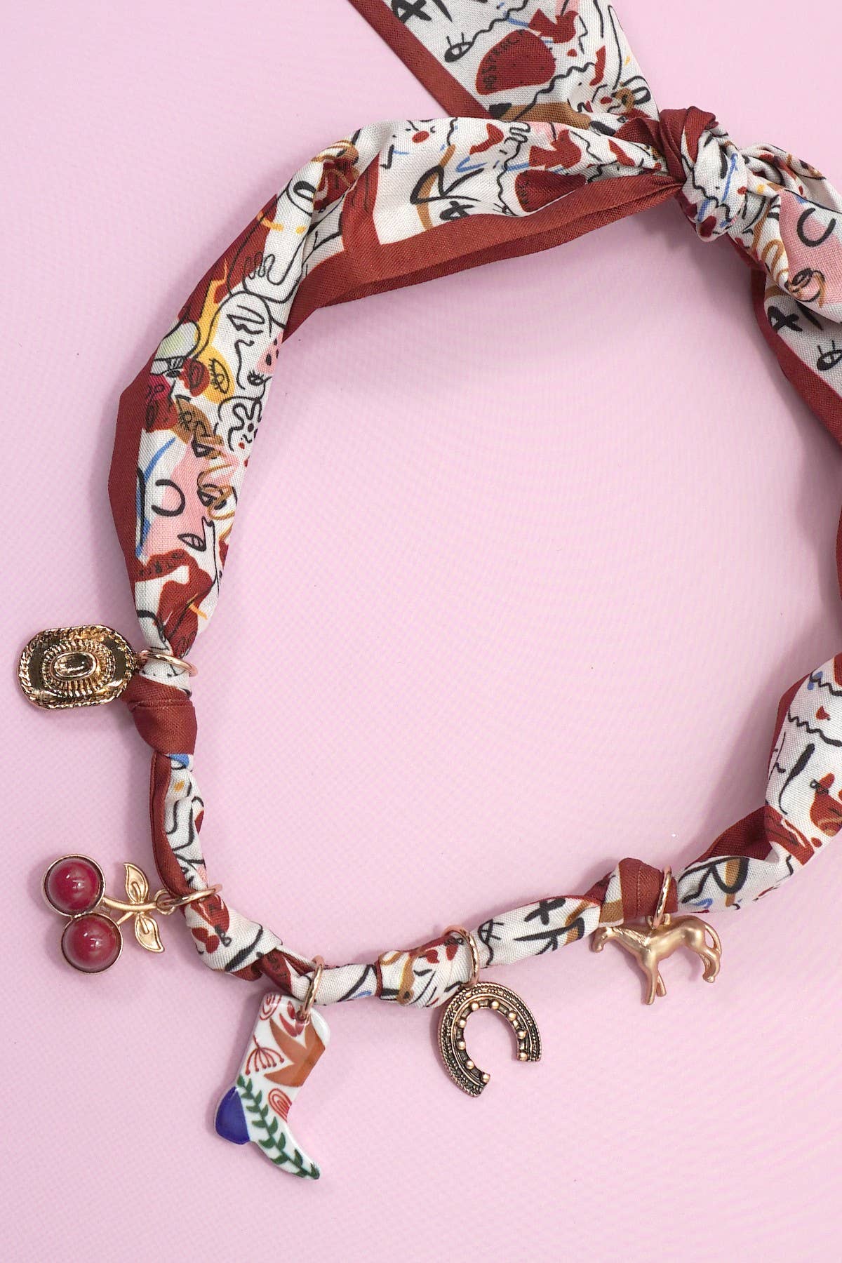 SCARF CHARM NECKLACE