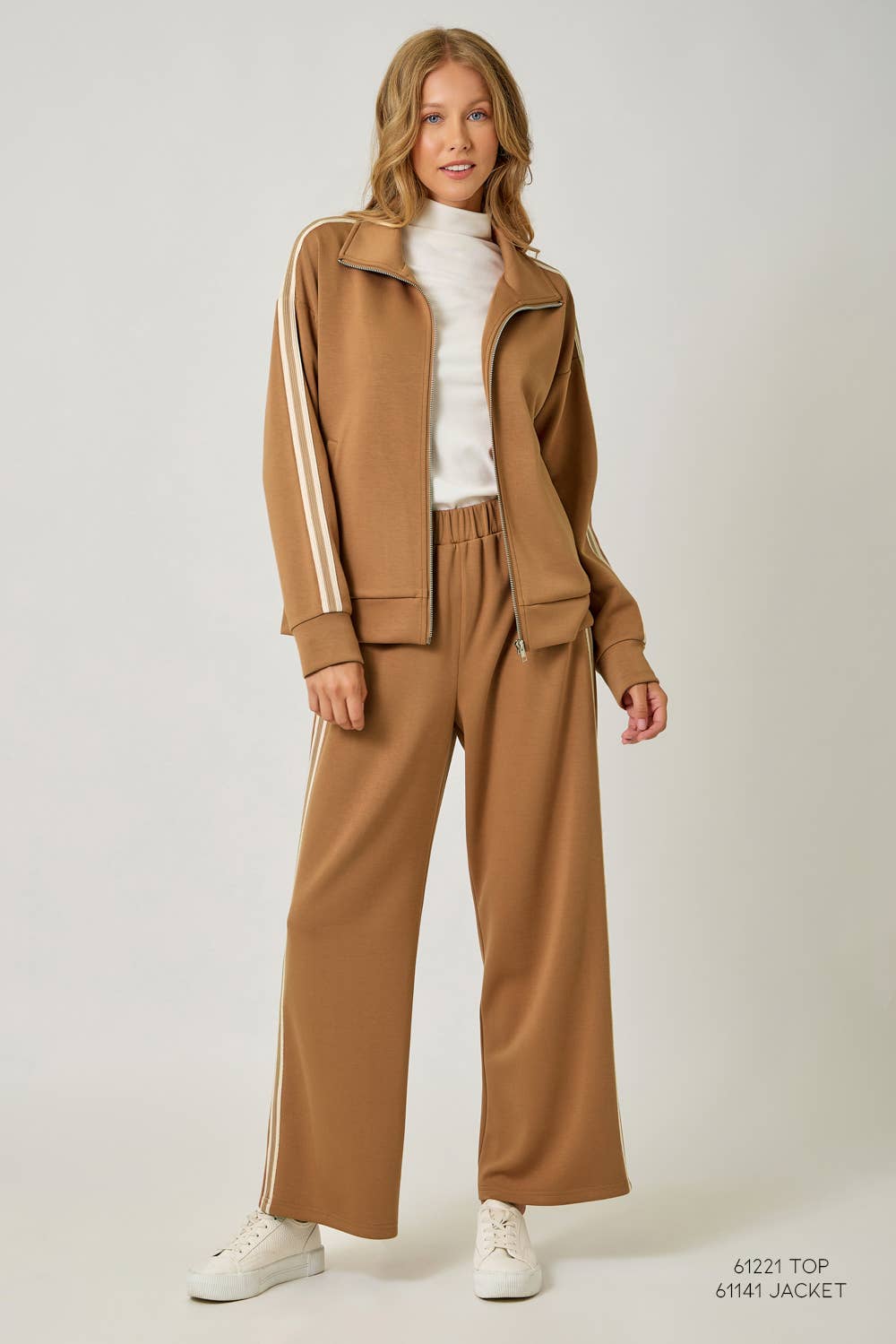 Embroidered Stripe Tracksuit Pants
