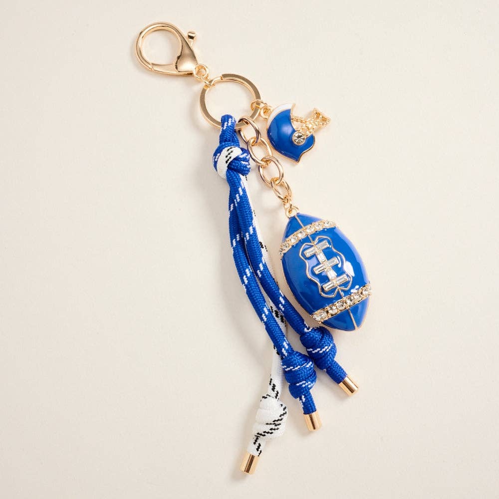 College Football Helmet Paracord Stone Keychain Bag Charm