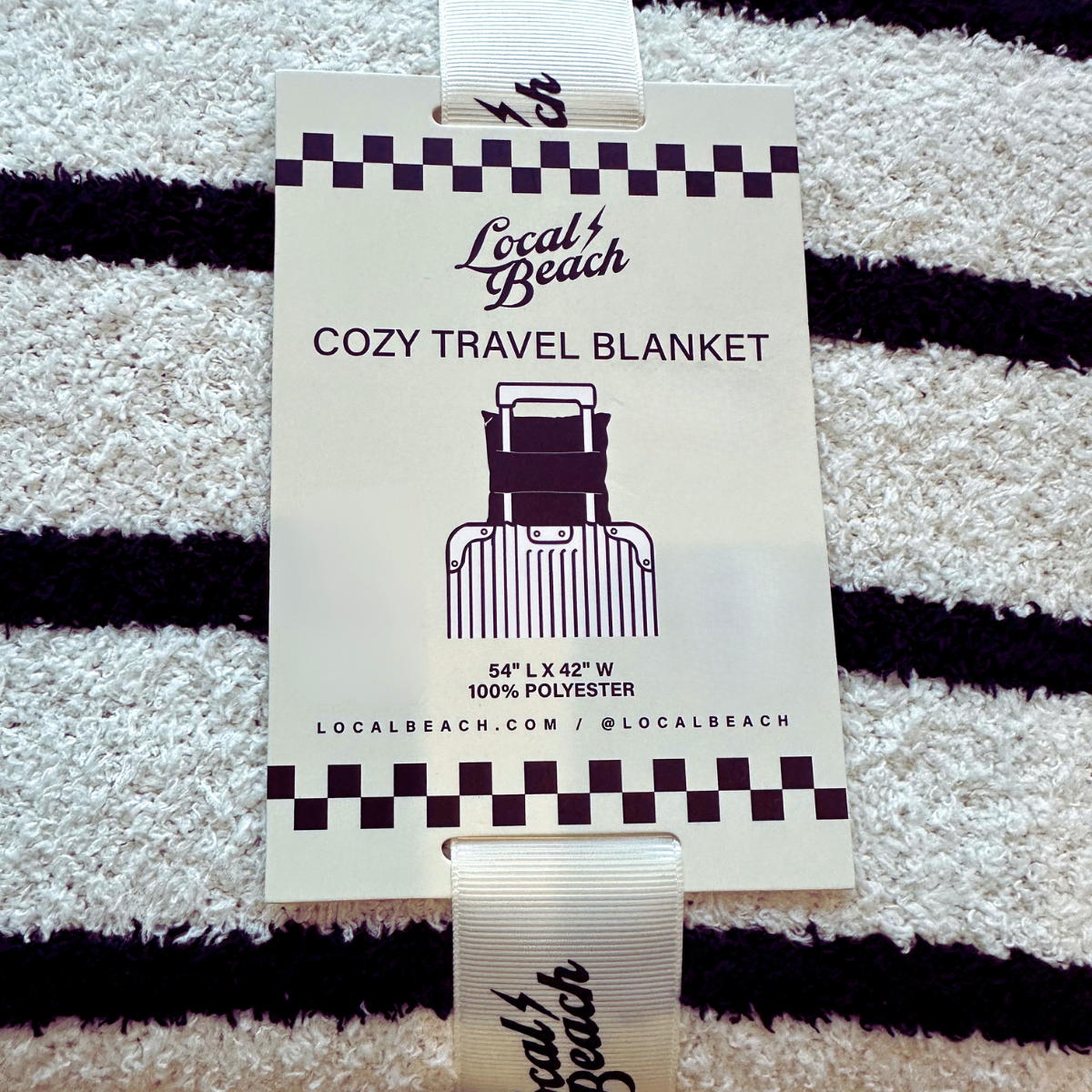 Local Beach Stripe Cozy Travel Blanket