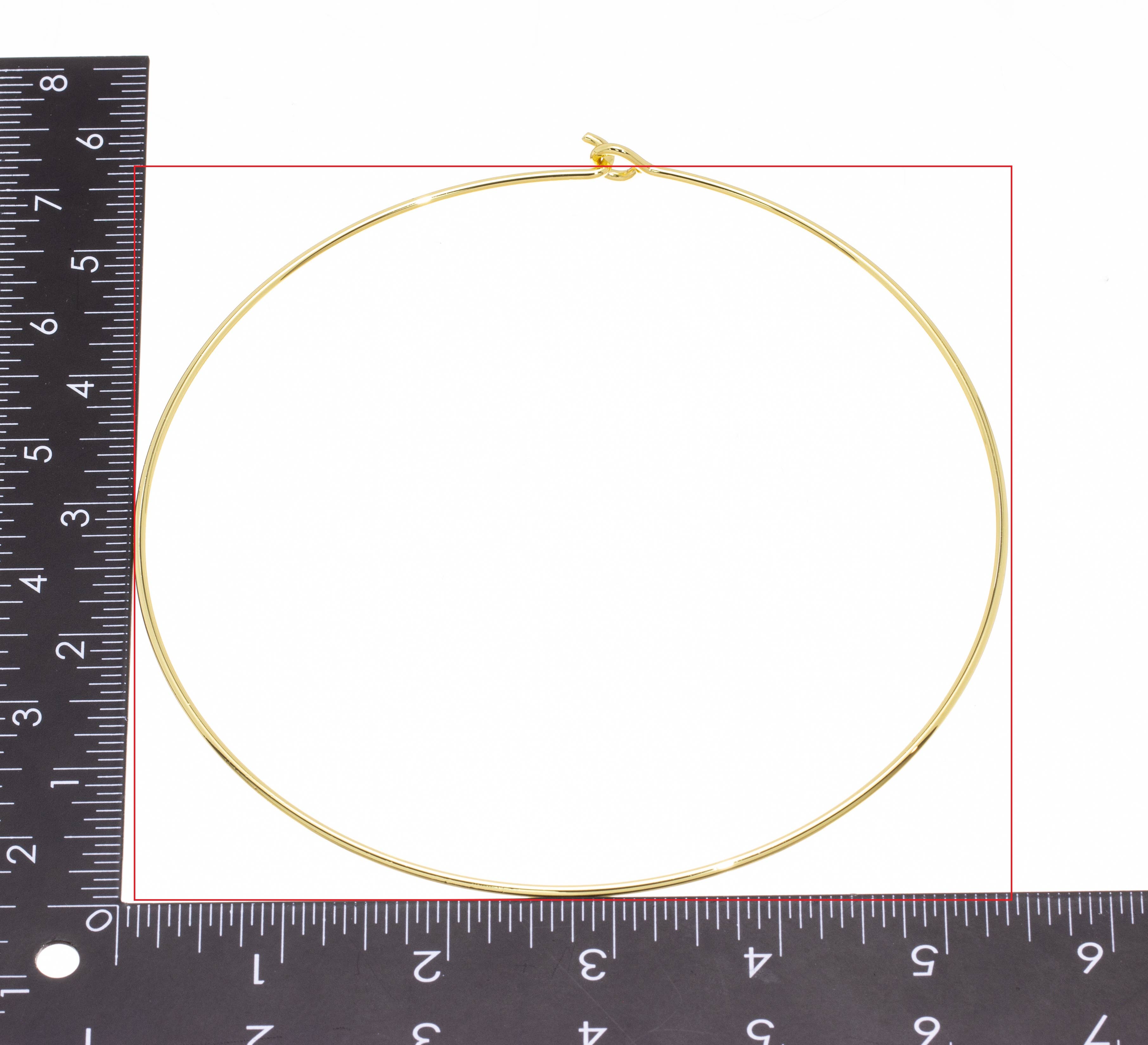 Gold Wire Choker Necklace, Wire Collar Necklace NLG1043