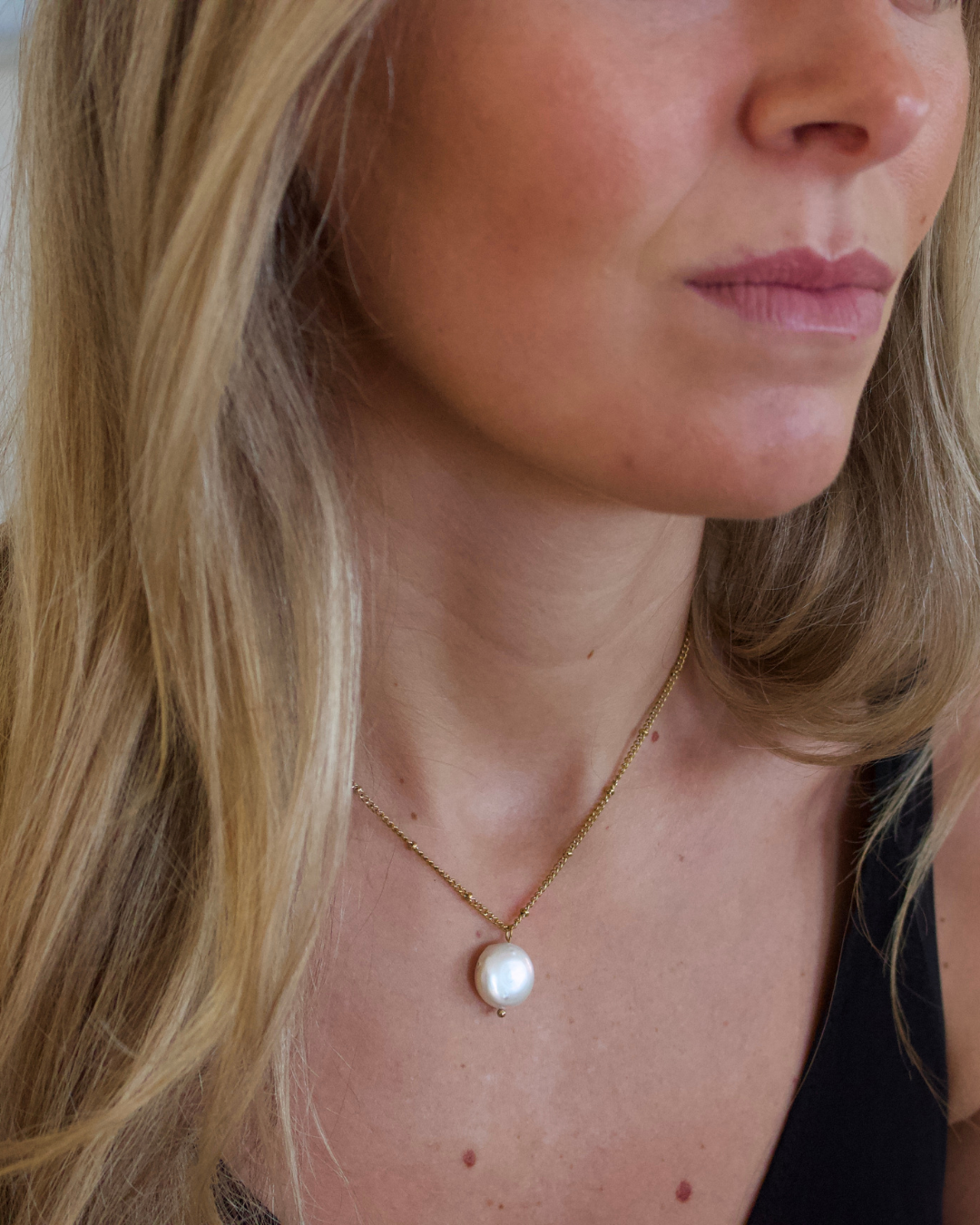 Coin Pearl Necklace