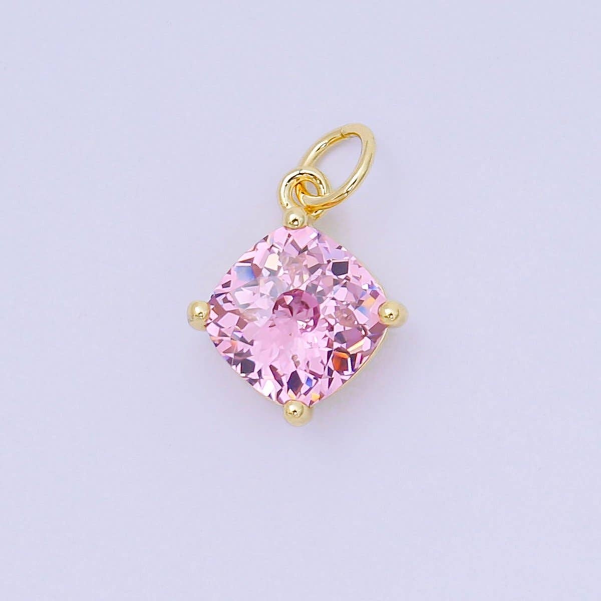 24K Gold Filled Birthstone CZ Charm