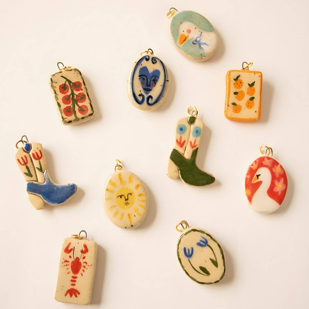 14K Gold-Plated Duck Goose Pendant Charm