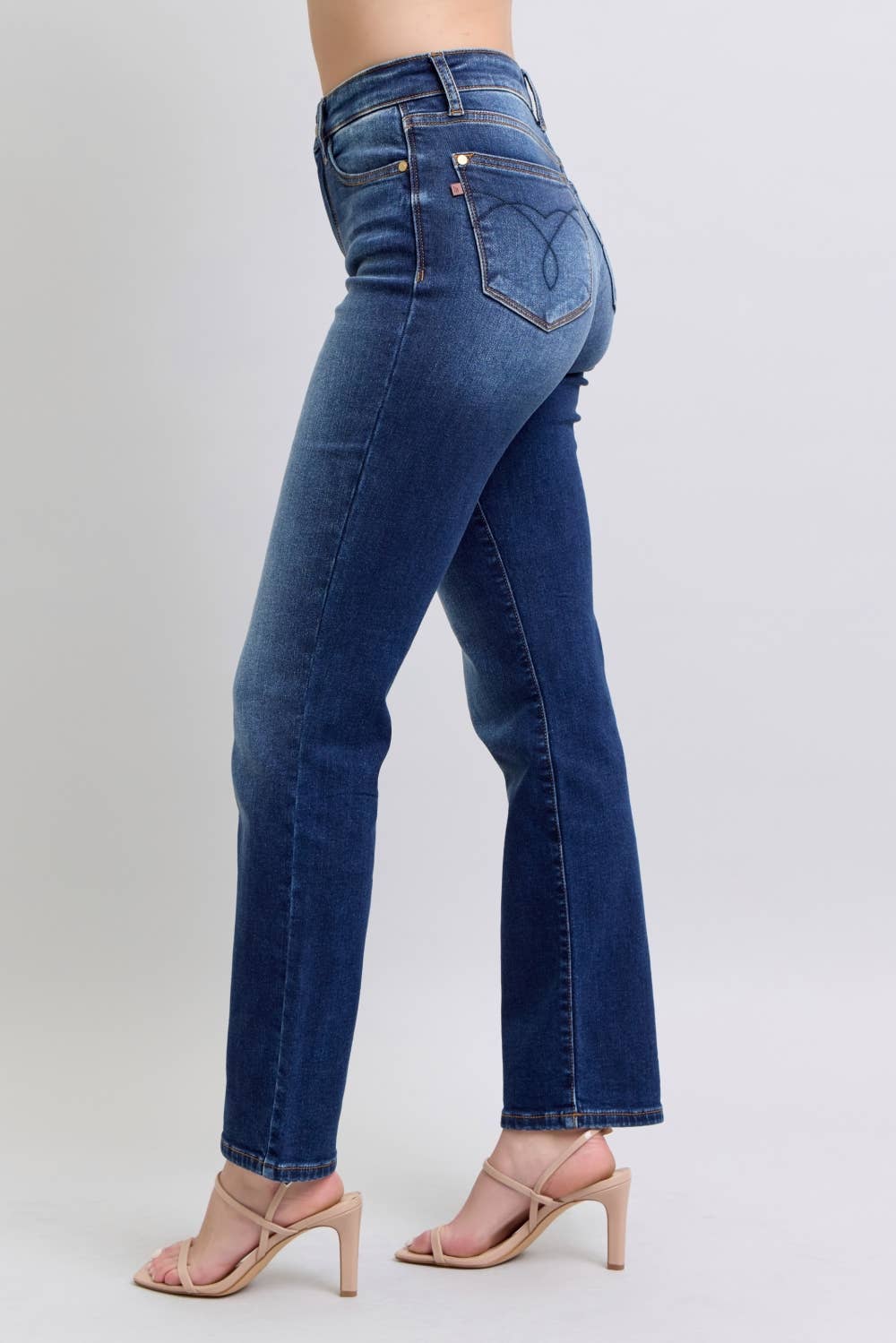 Vintage Wash Thermal Straight Denim