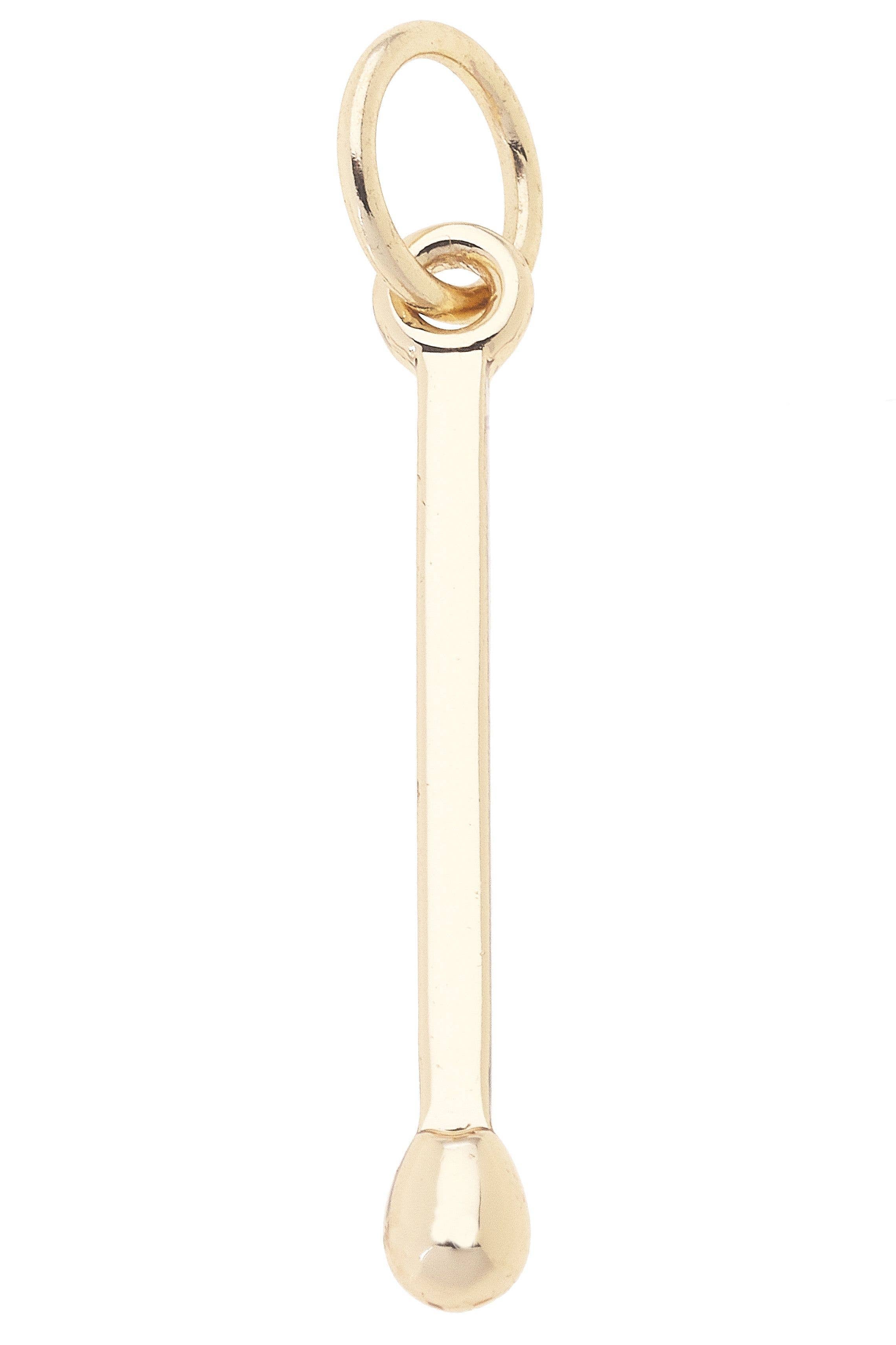 Match Stick Charm in Shiny Gold