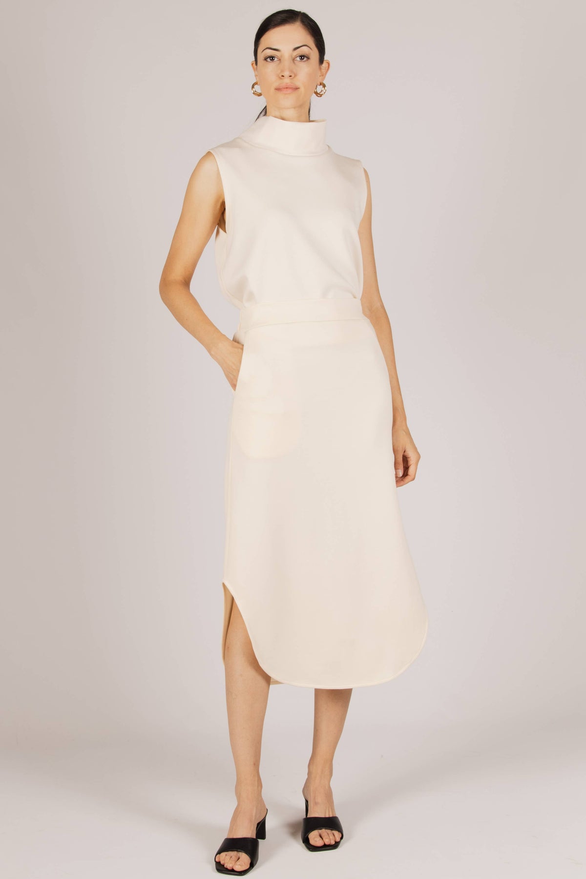 P. CILL Butter Modal Midi Skirt