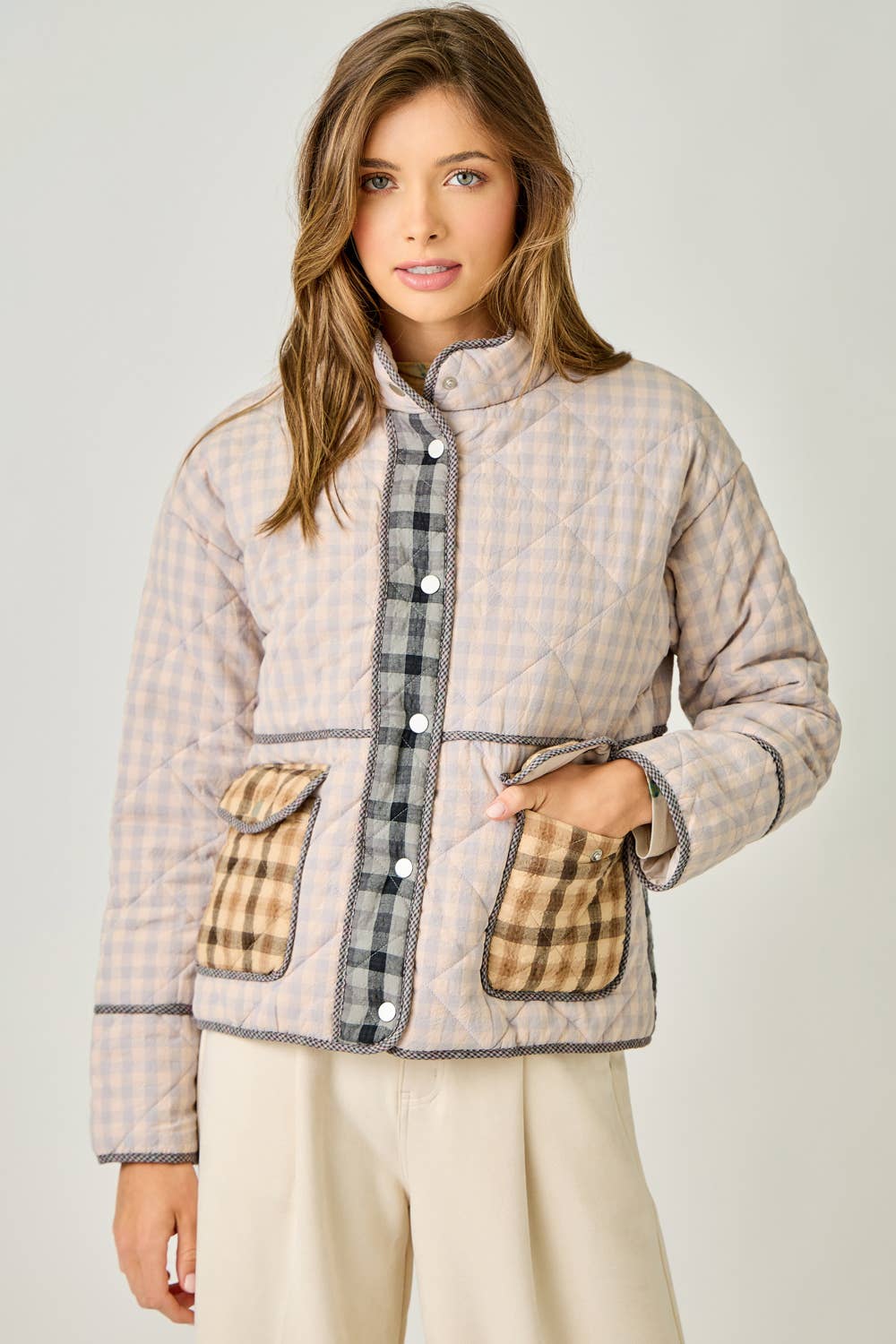 Hampton Check Plaid Quilted Jacket