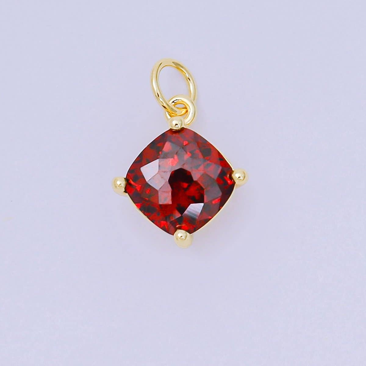 24K Gold Filled Birthstone CZ Charm