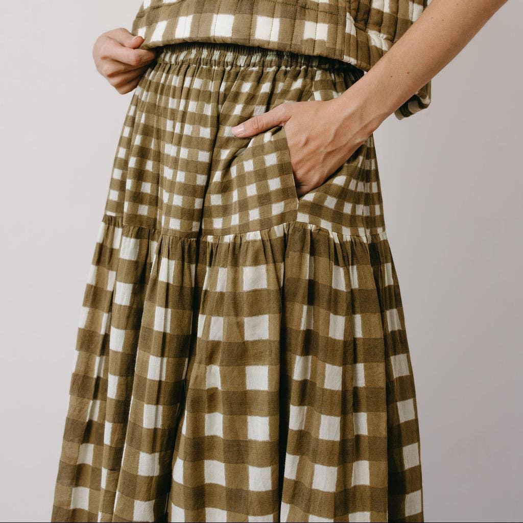 Painted Gingham Colette Skirt