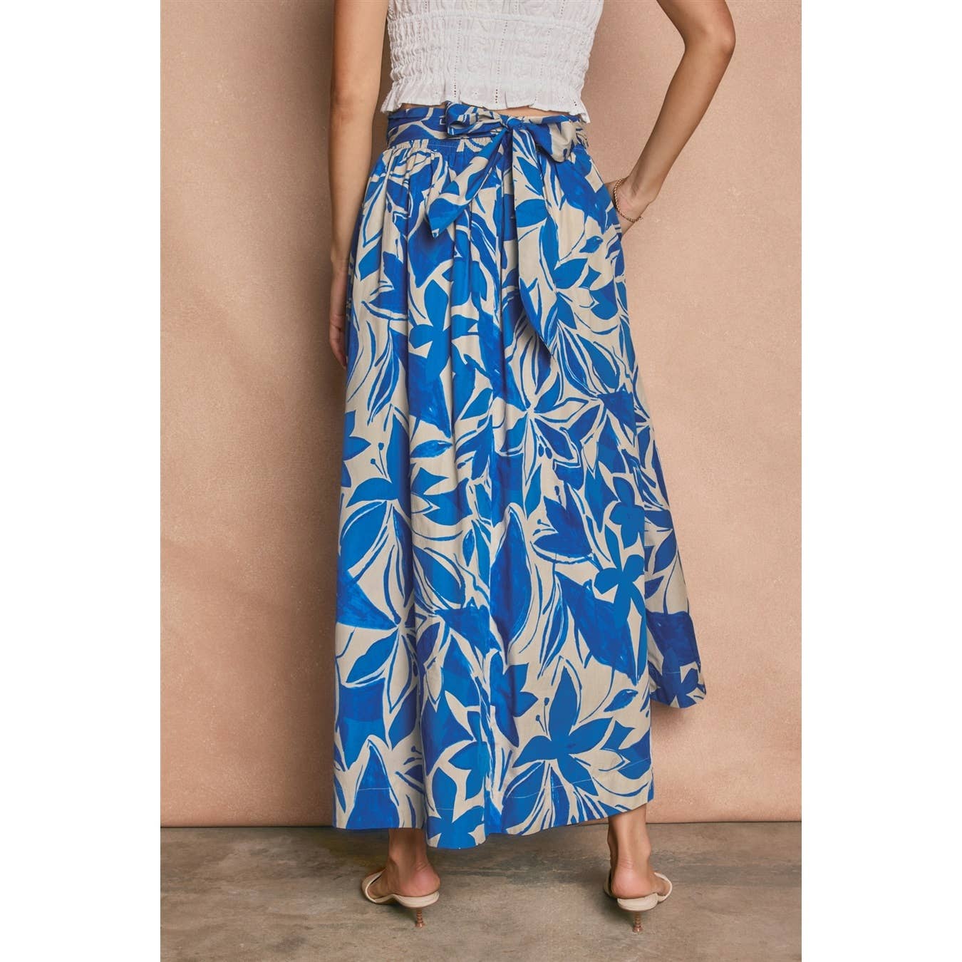 Mykonos Tie Back Circular Midi Skirt