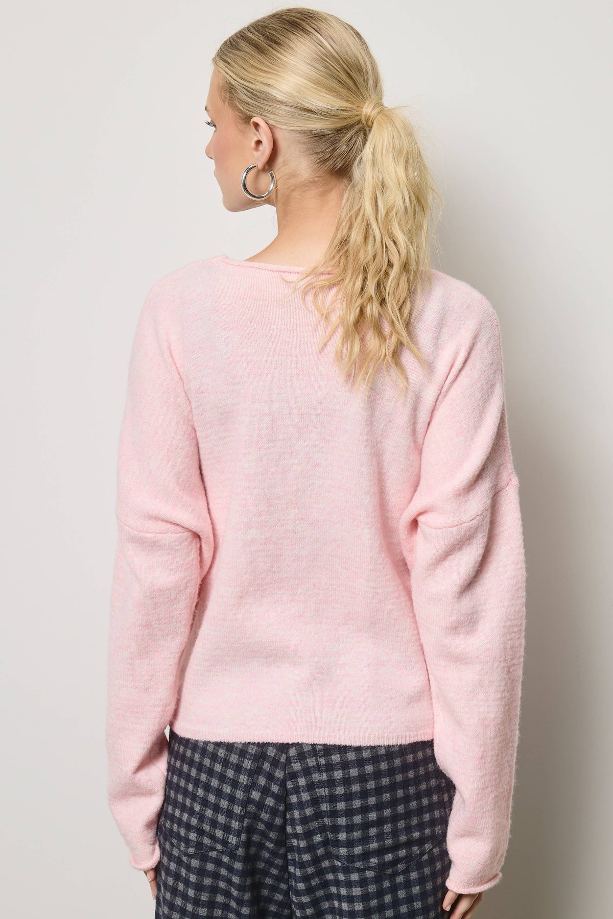 V neck Batwing Sleeve Button Up Cardigan