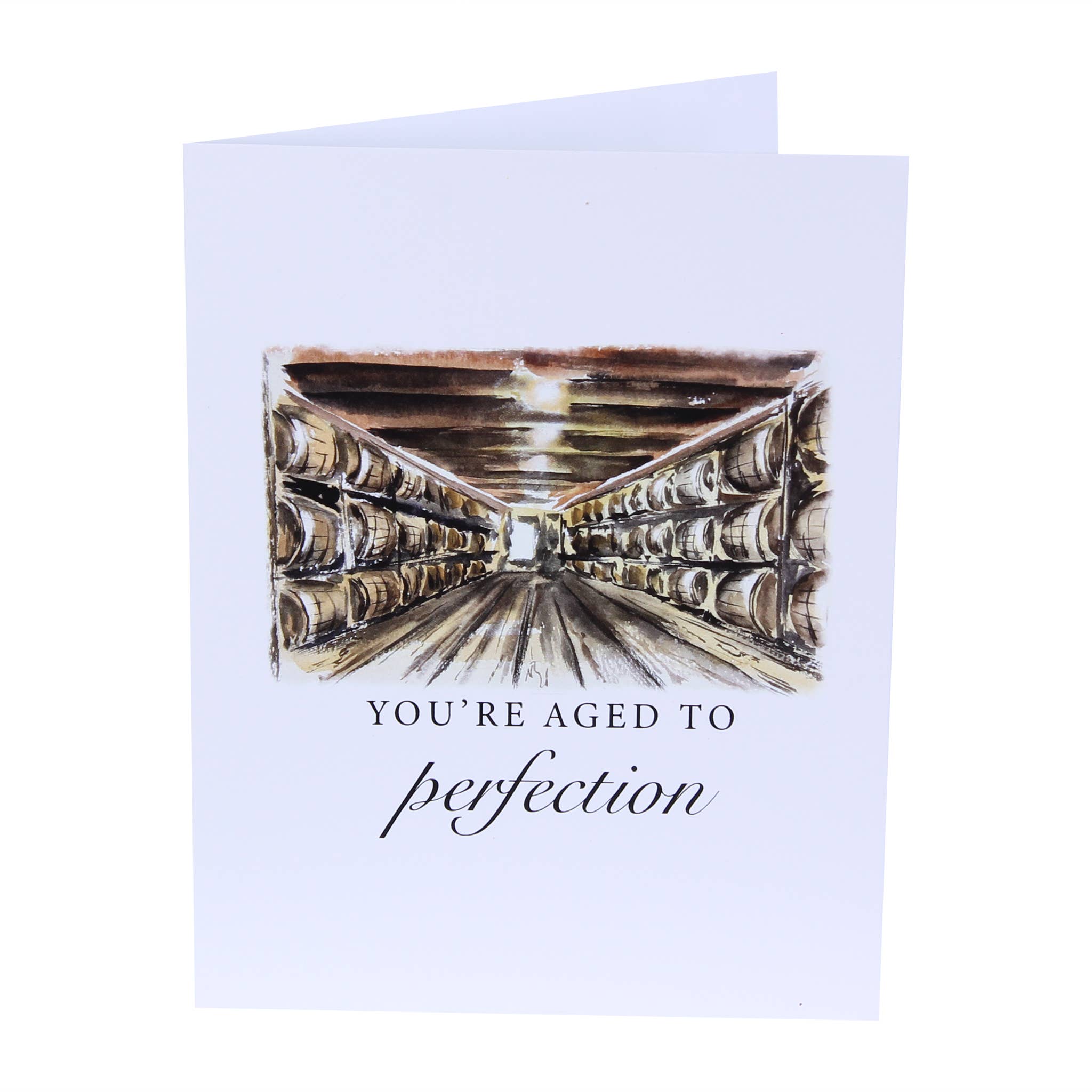 Aged To Perfection Funny Bourbon Greeting Card