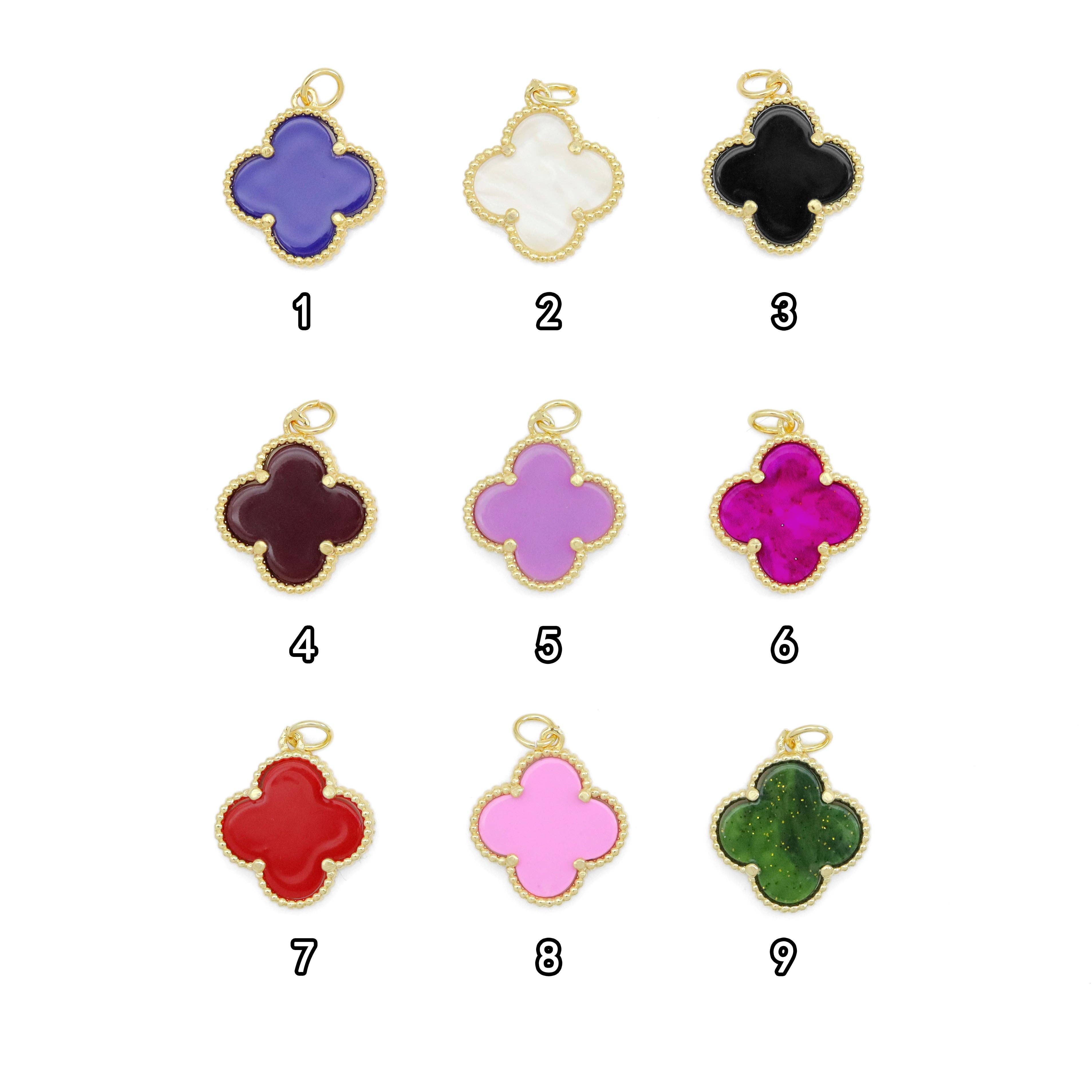 Colorful Enamel Flower Charm