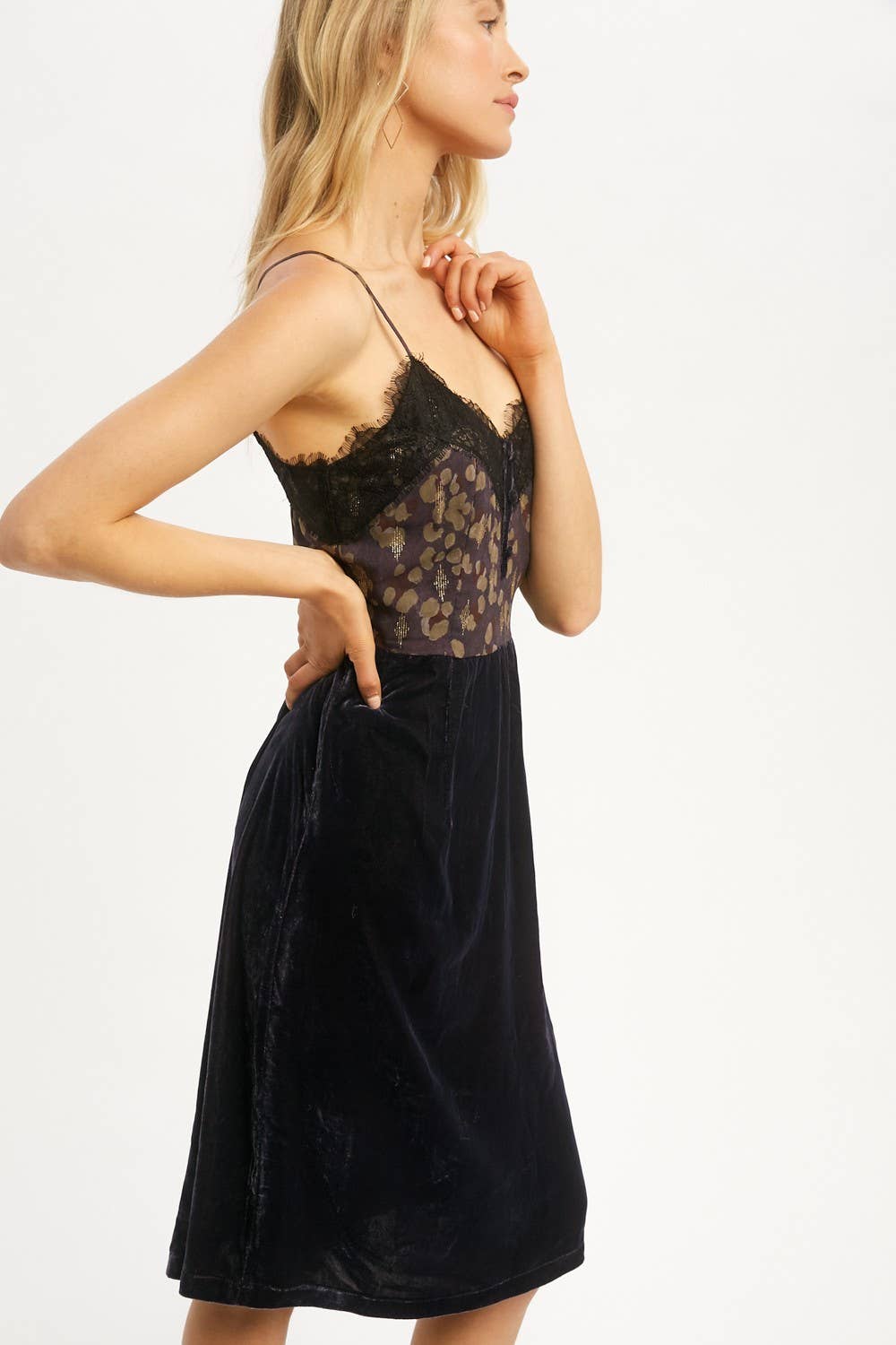 Lace Velvet Dress