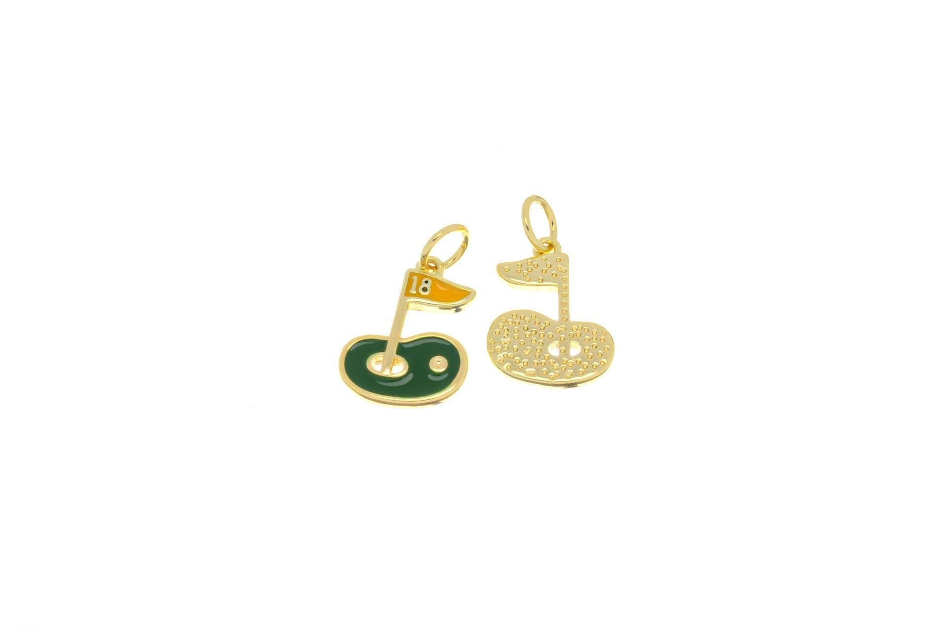 Golf Flag Stick Necklace Charm for Golf Enthusiasts