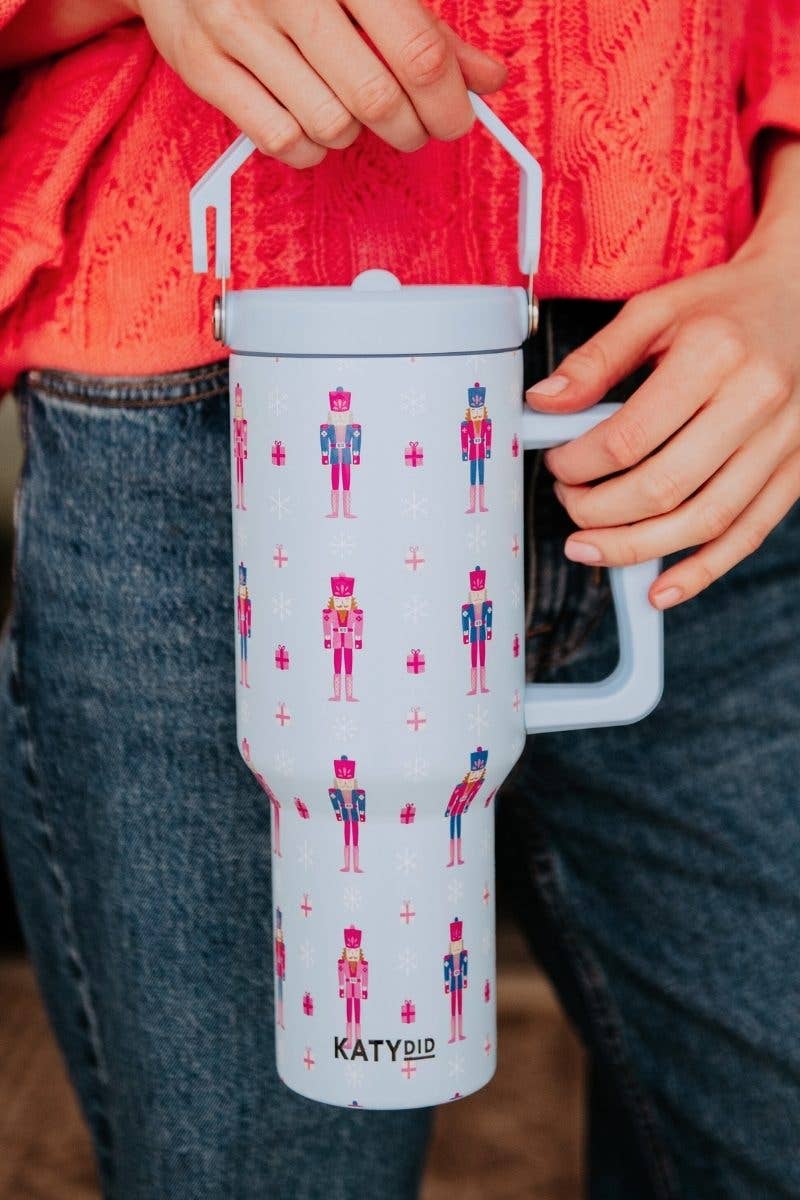 Nutcracker Light Blue Christmas Tumbler Cup