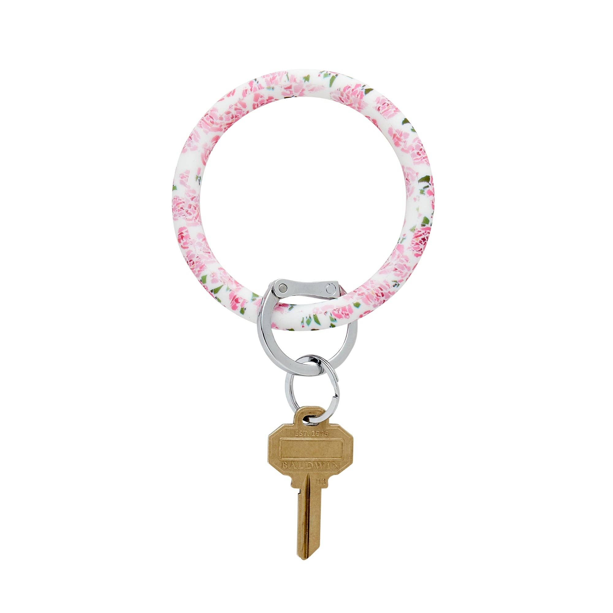 Silicone Big O® Key Ring - 50 States Pink