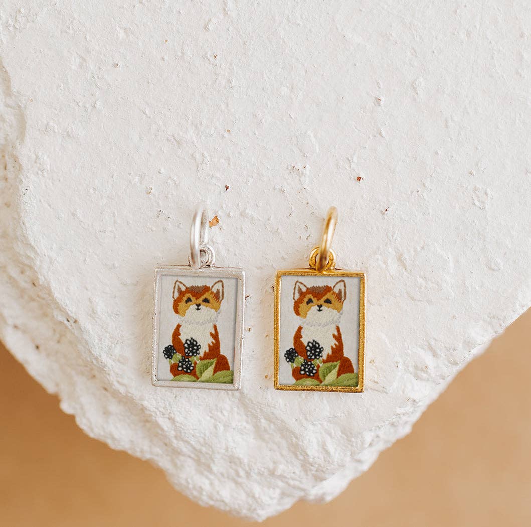 Fox Charm Pendant Gold