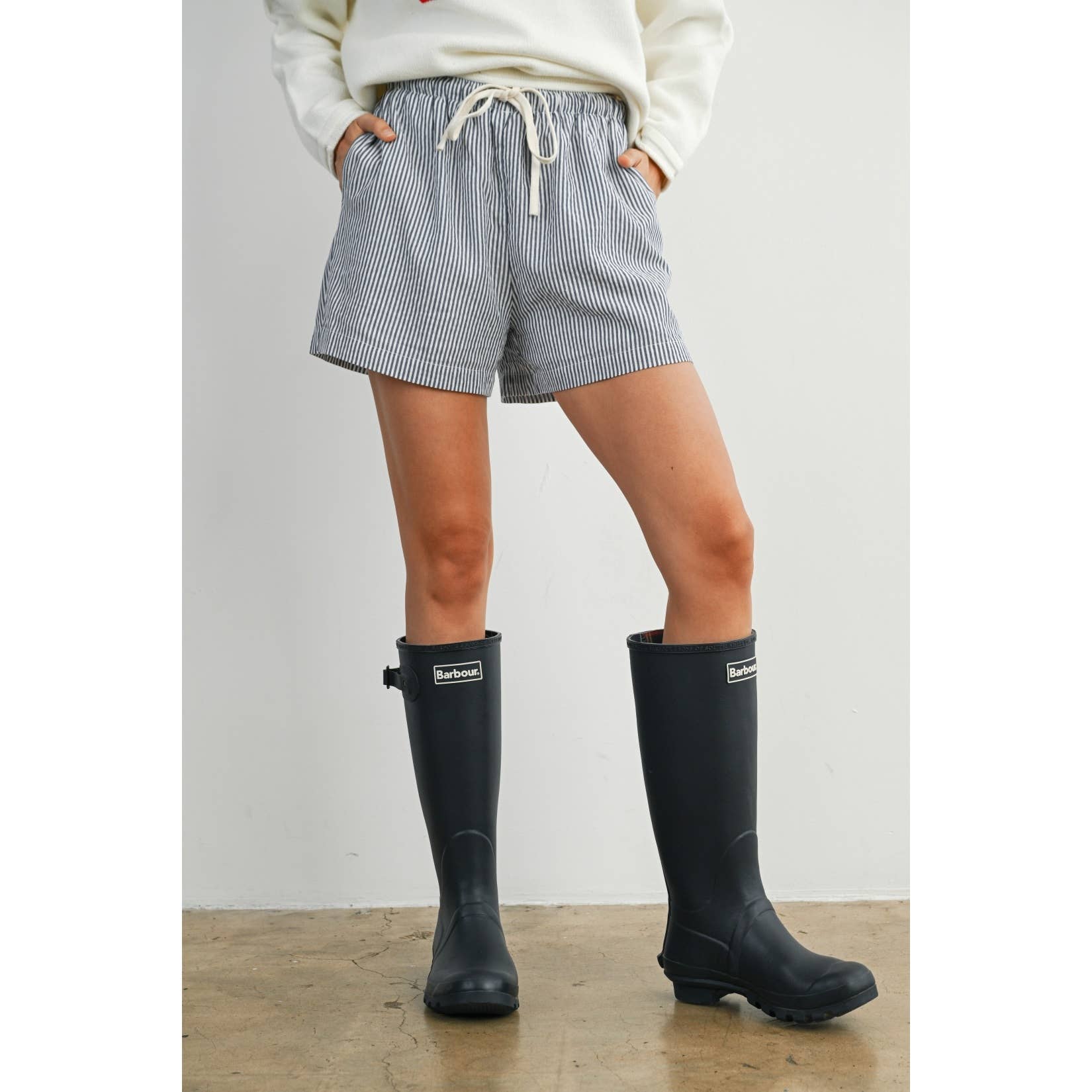 Casual Striped Drawstring Shorts - BMP7940