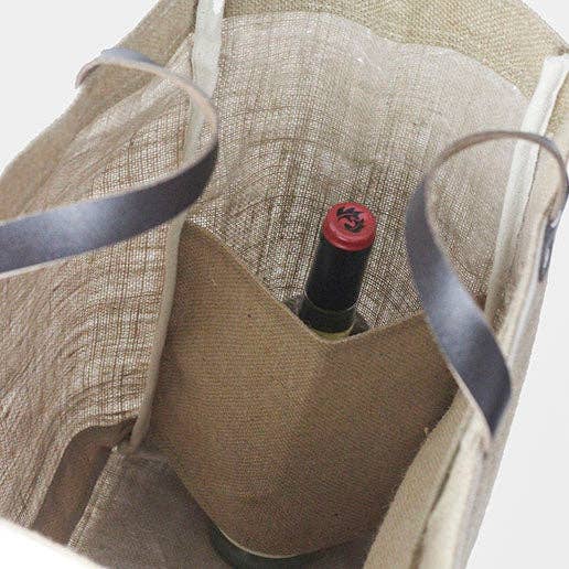 Bazaar Jute and Leather Market Tote Bag