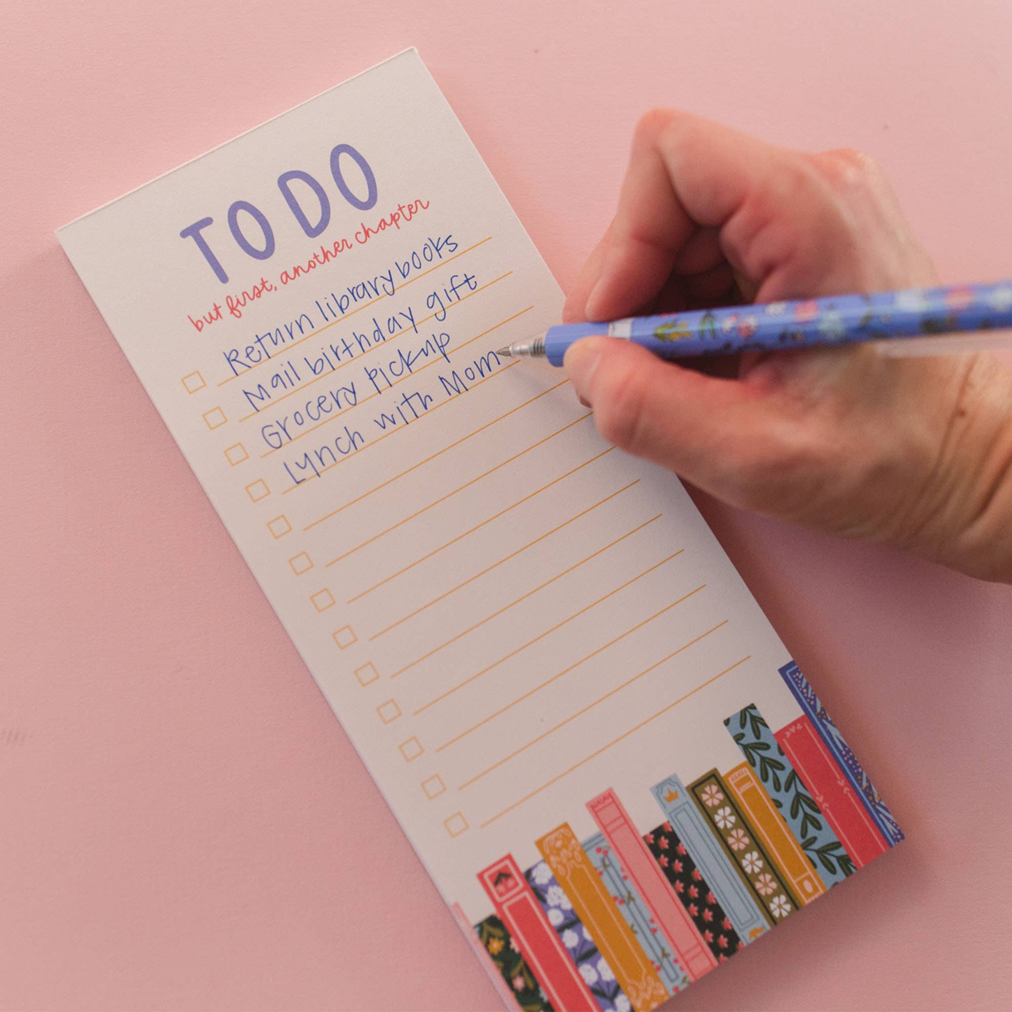 But First Another Chapter Bookshelf To-Do 4x9 Notepad