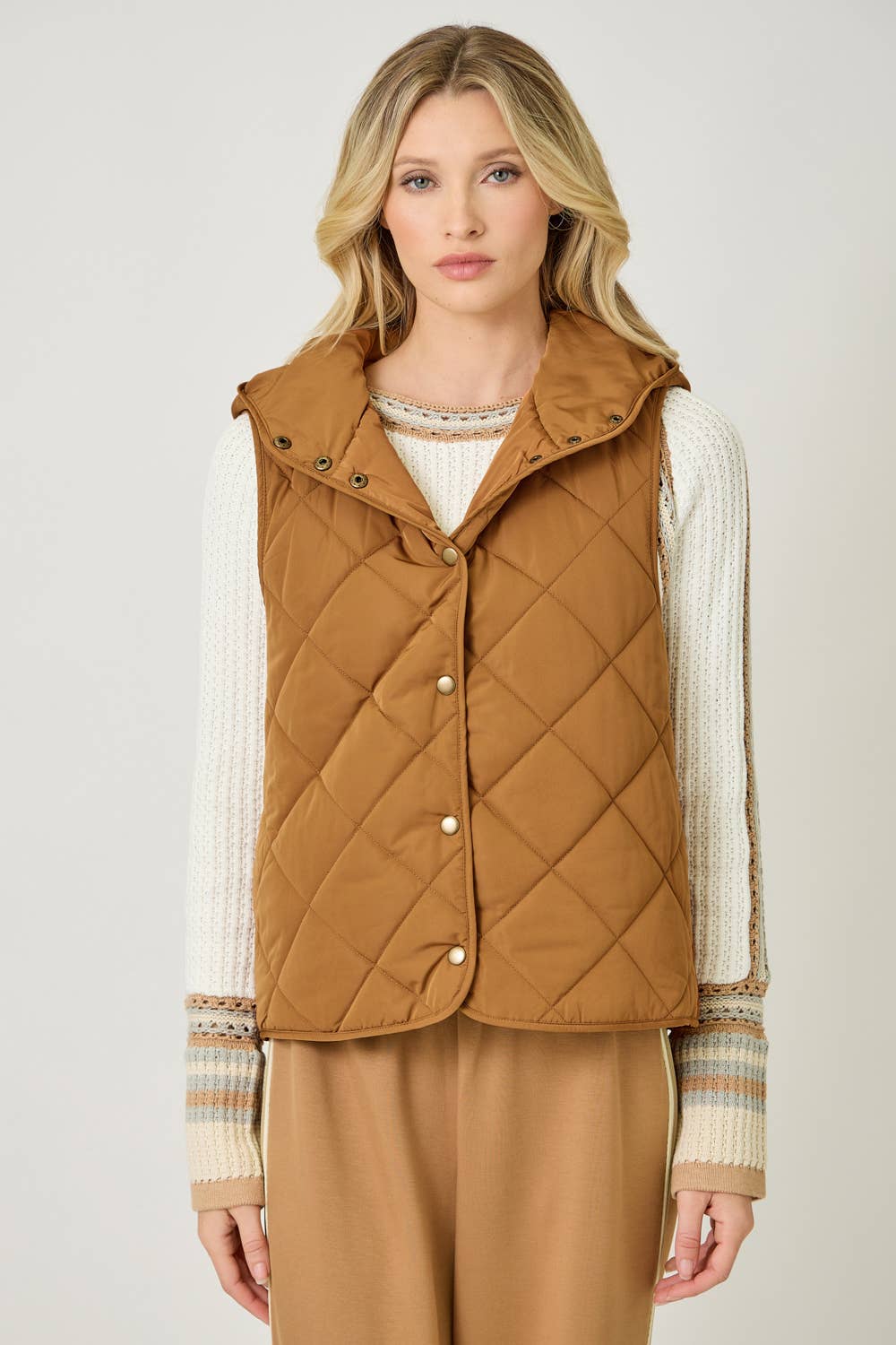 Quilted Puffer Hoodie Vest