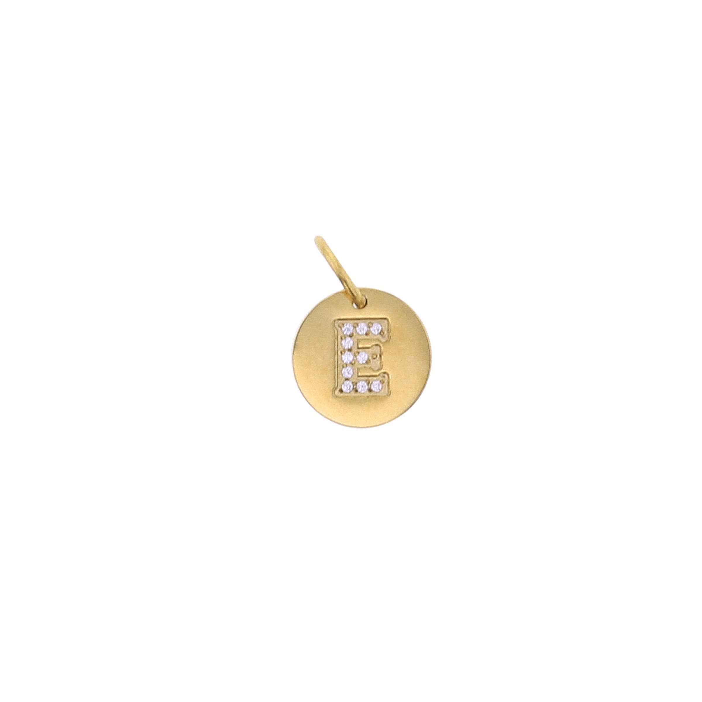 Cubic Zirconia Letter Charm