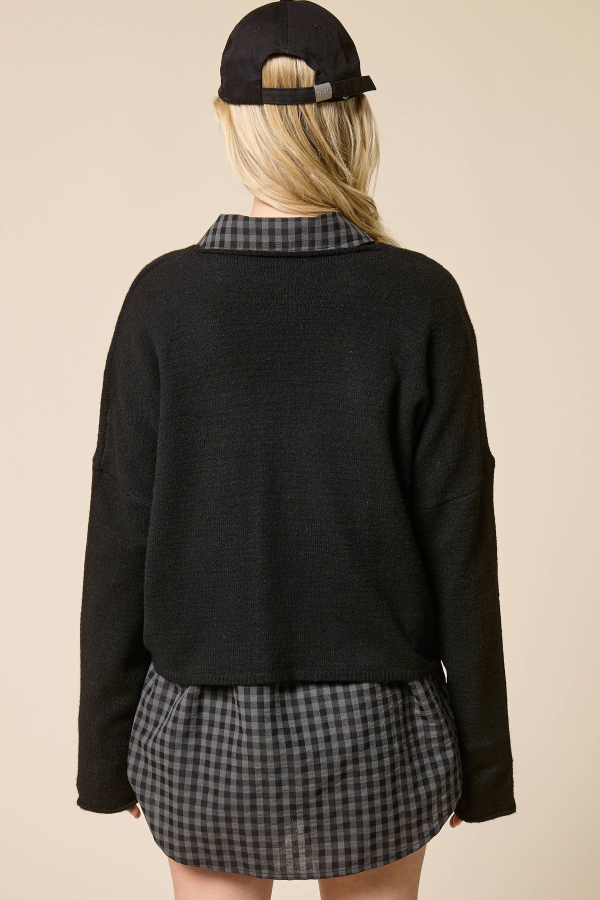 V neck Batwing Sleeve Button Up Cardigan