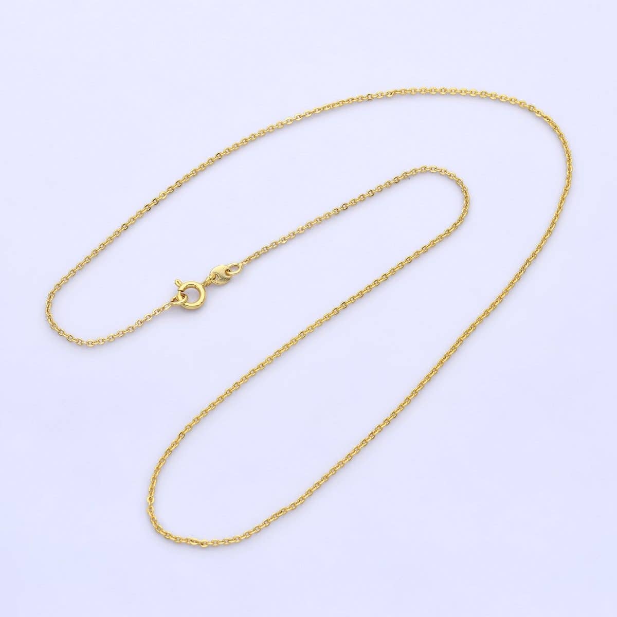 24K Gold Filled 1.4mm Minimalist Cable Chain 18 Inch Necklace | WA-2717
