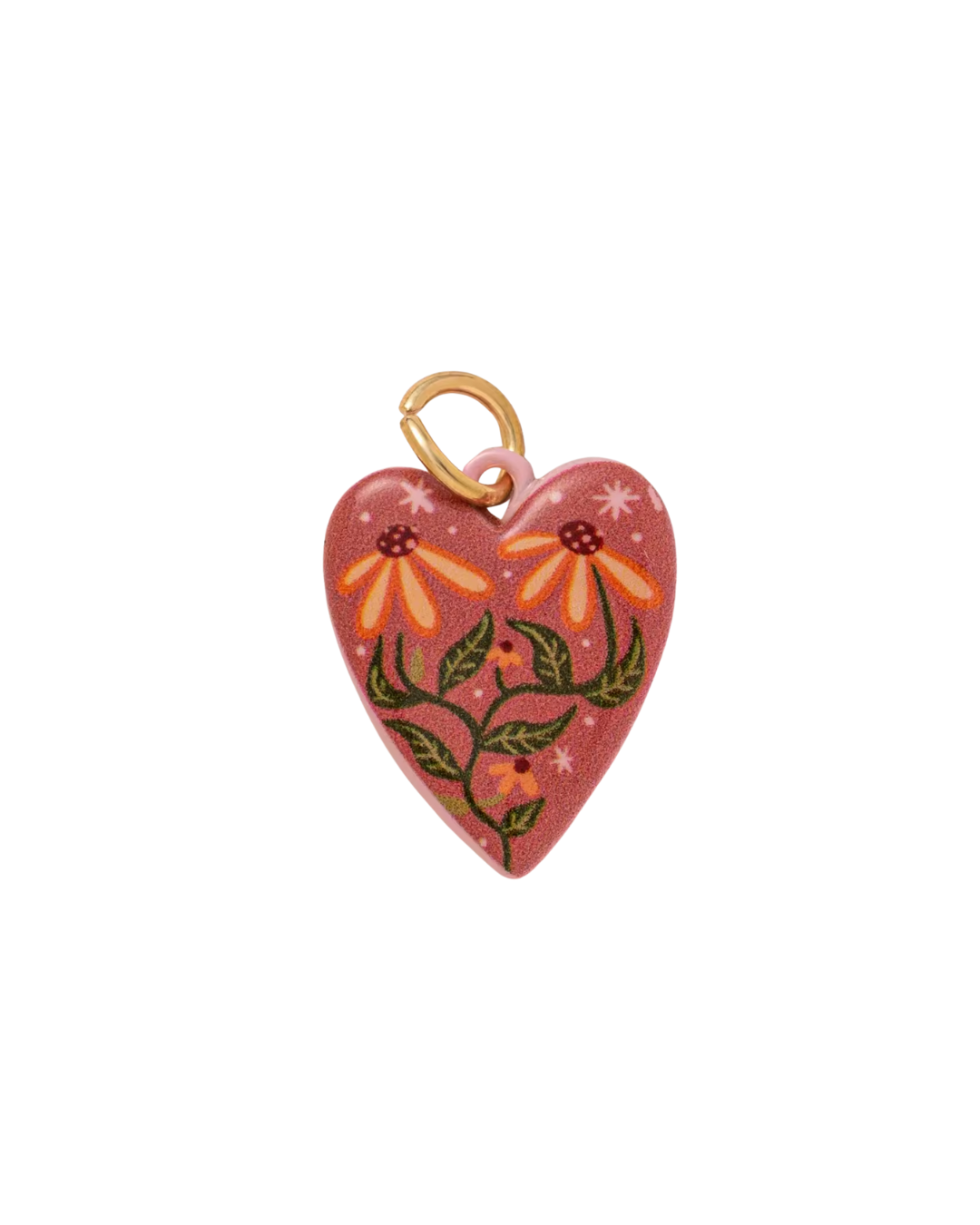 Wildflower Heart Charm