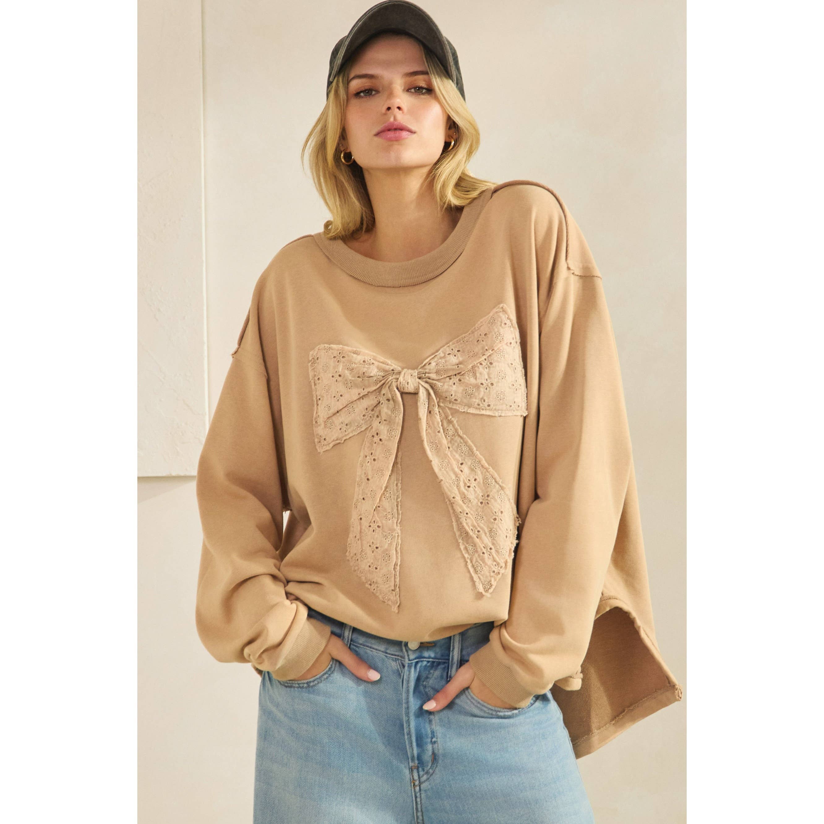 WHIMSY BOW SWEATSHIRT
