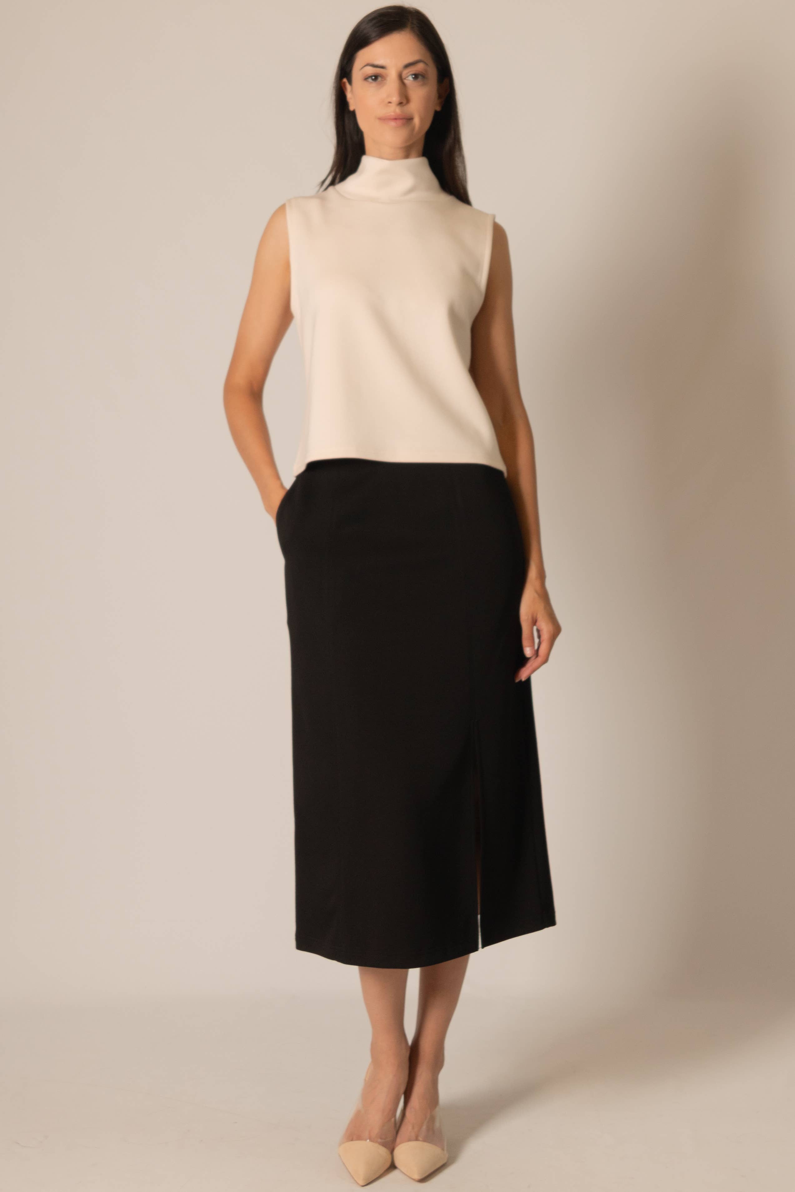 Butter Modal Cowl Neck Sleeveless Top