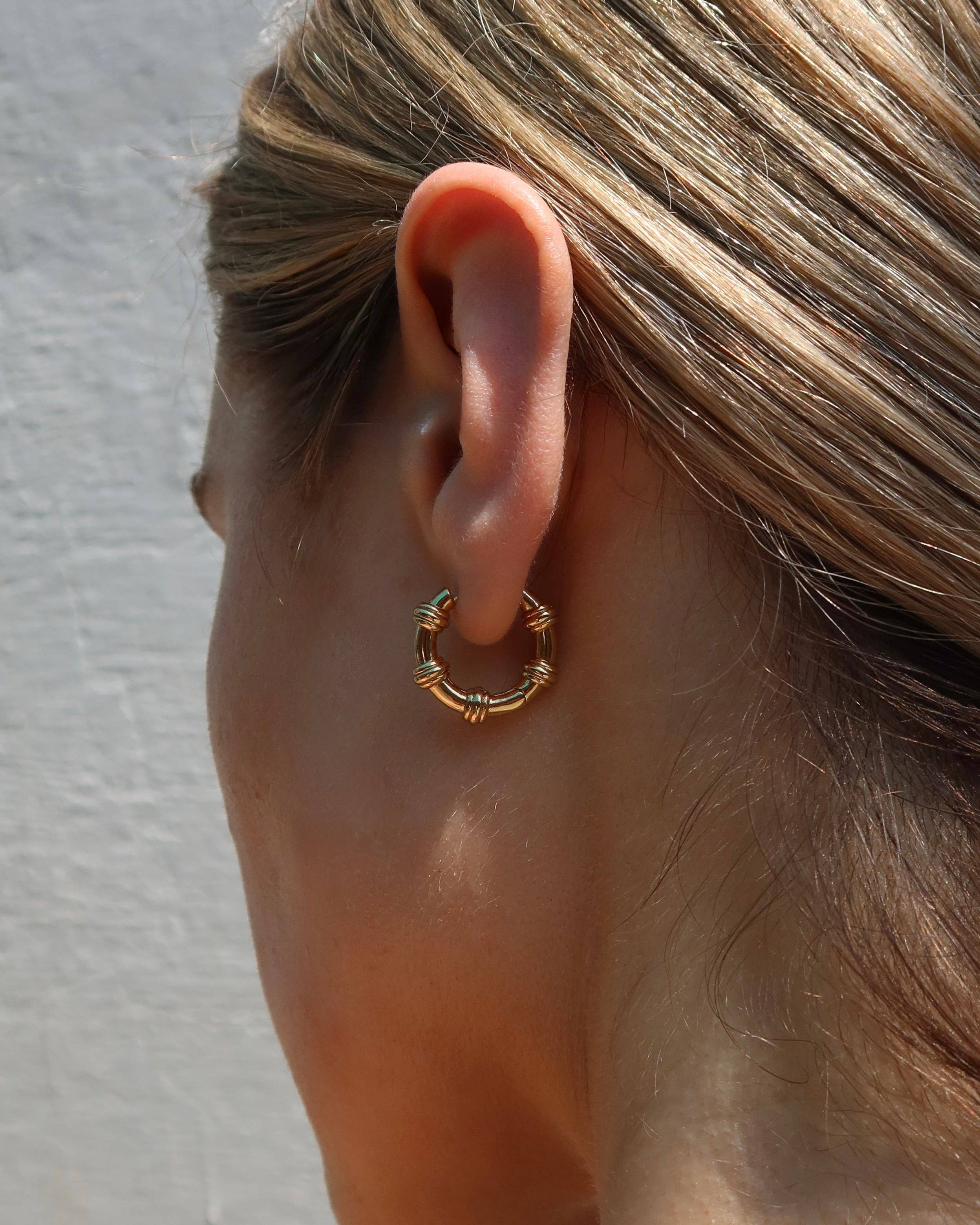 Sable Notched Hoops