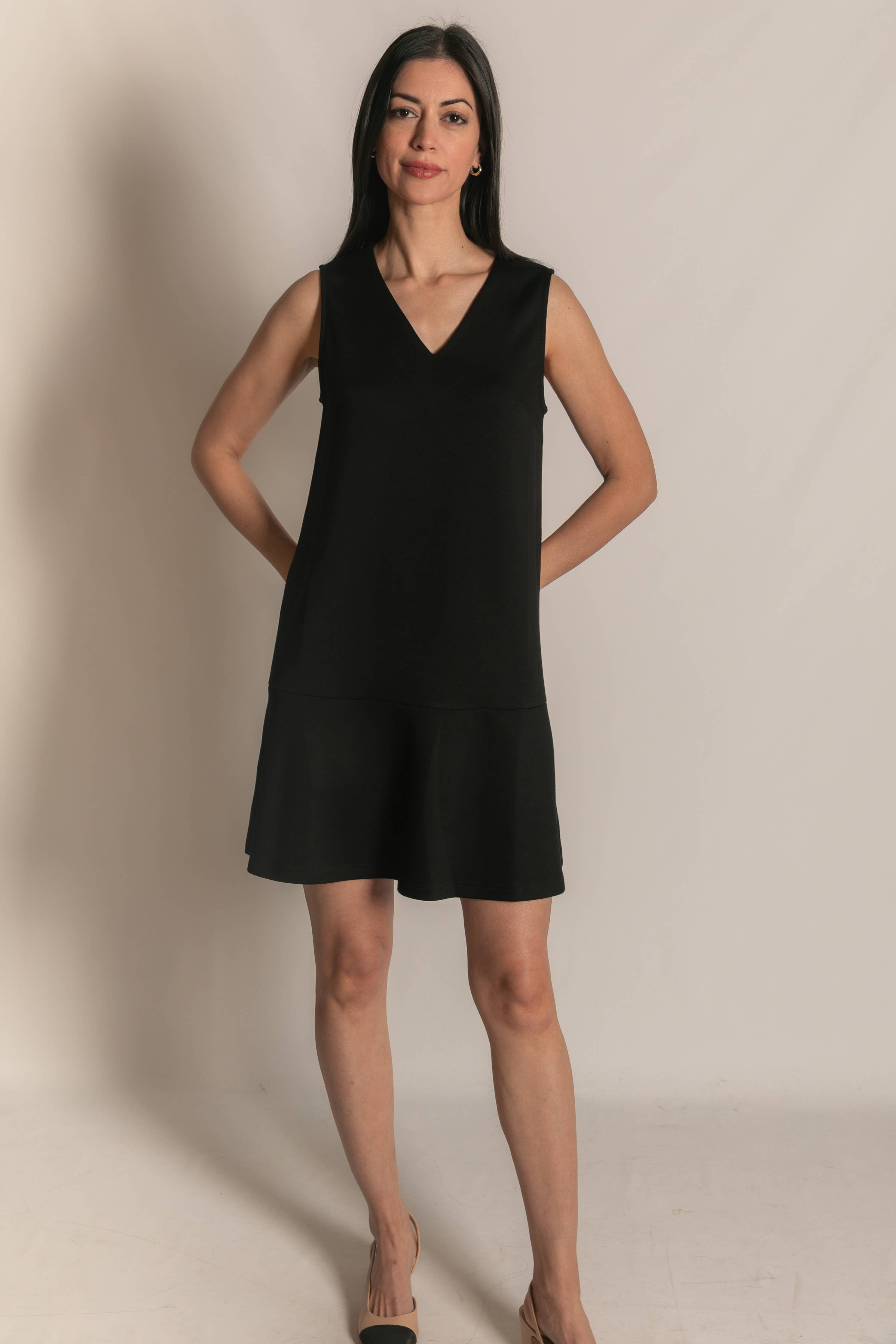 Butter Modal Sleeveless Flutter Skirt Mini Dress