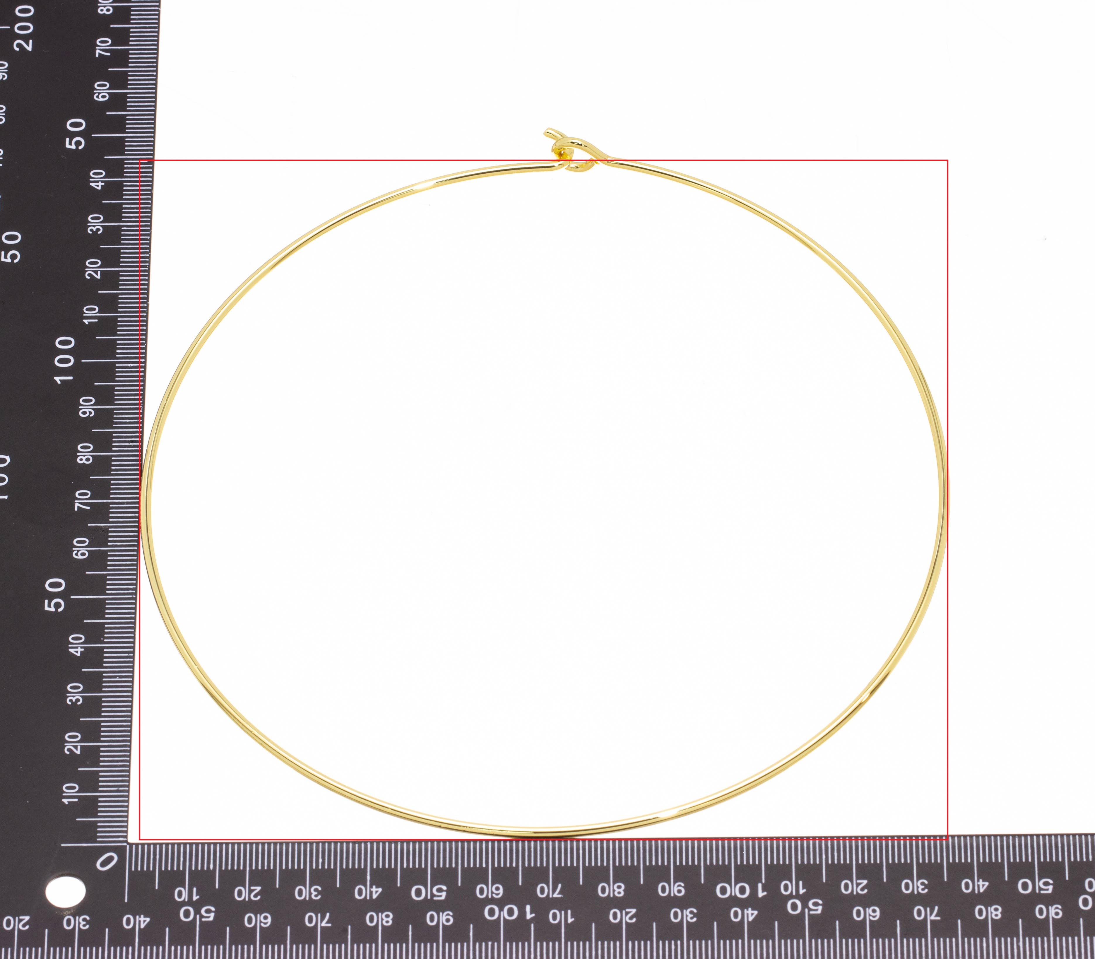 Gold Wire Choker Necklace, Wire Collar Necklace NLG1043