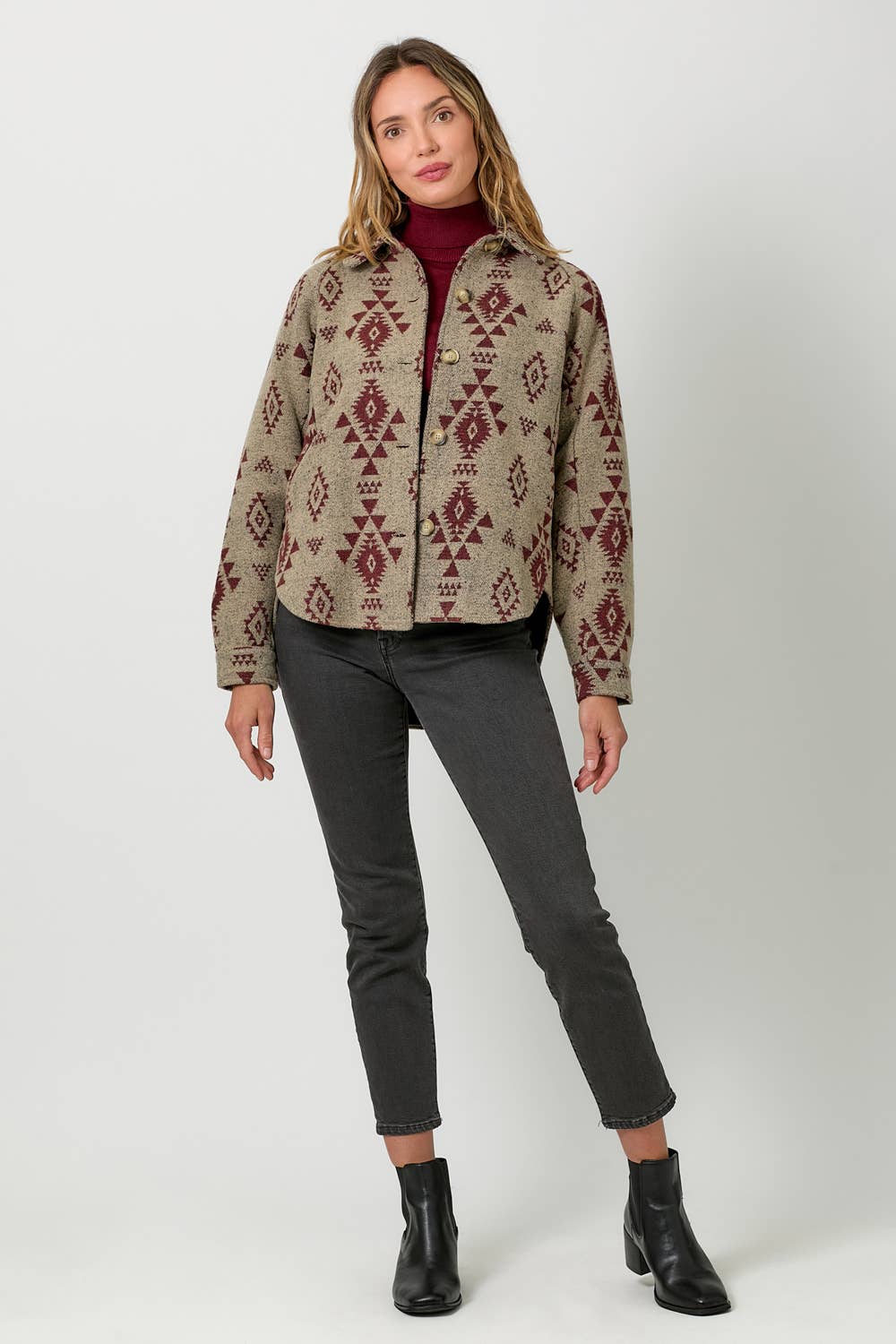 Aztec Button Down Shacket