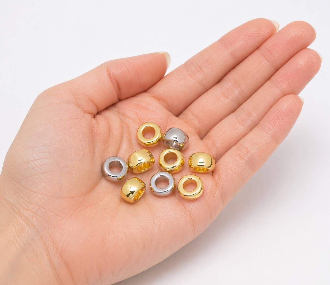 Rondelle Tire Wheel Spacer for Jewelry Making SPG208-209