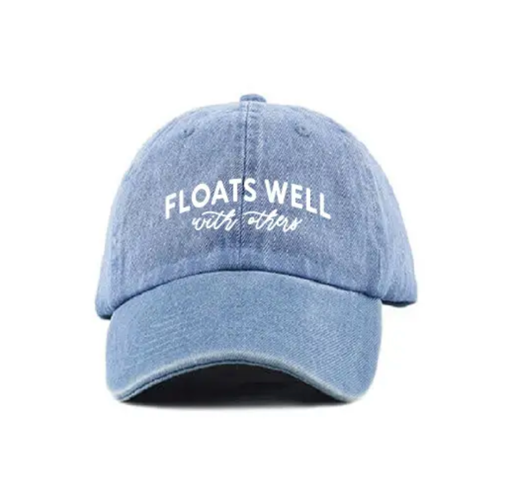 Floats Well With Others Hat: Denim