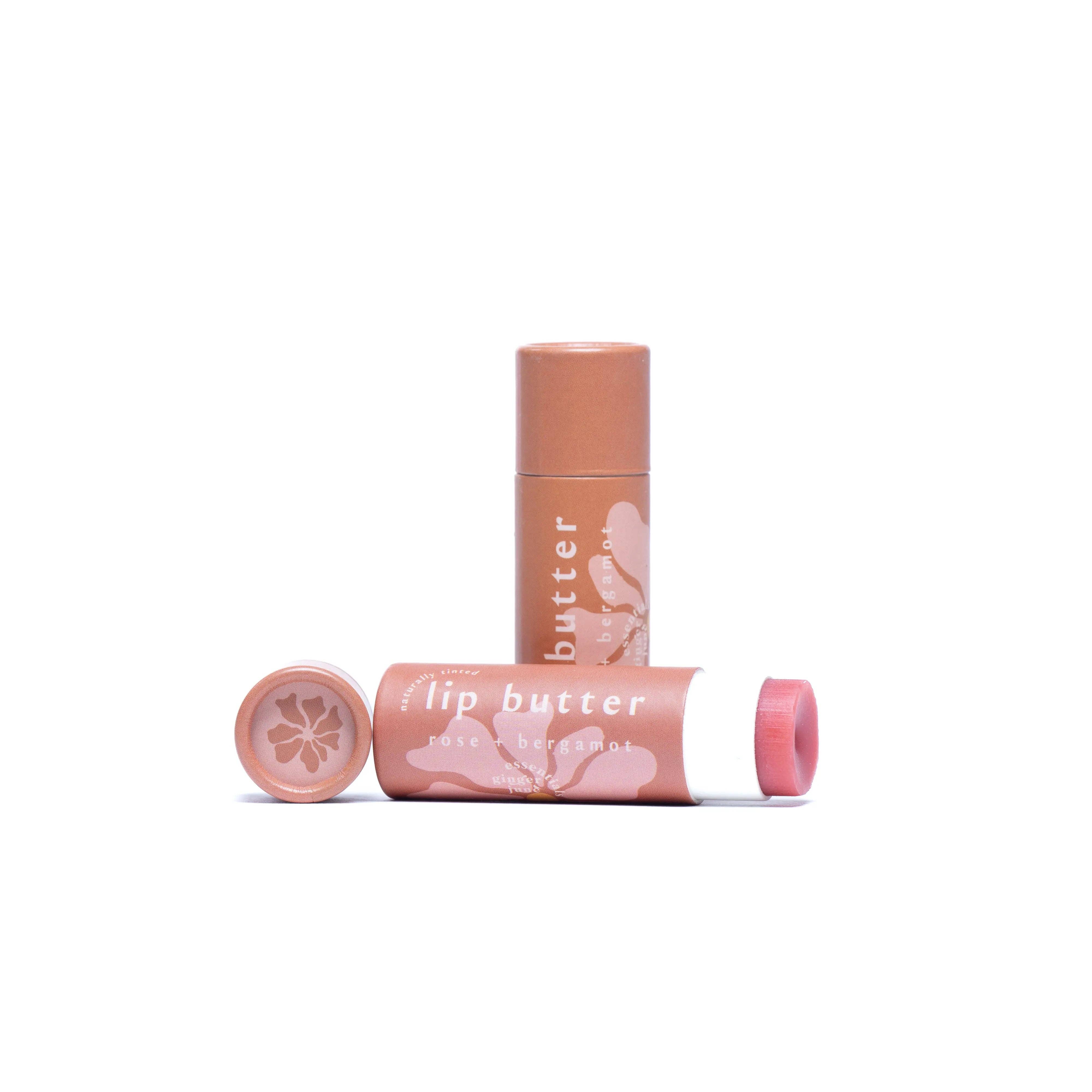 Lip butter • rose bergamot • botanically tinted • moisture rich & glossy enhanced with olive squalane