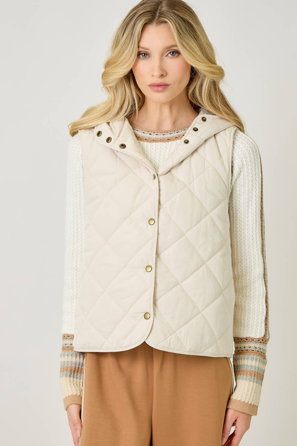 Quilted Puffer Hoodie Vest