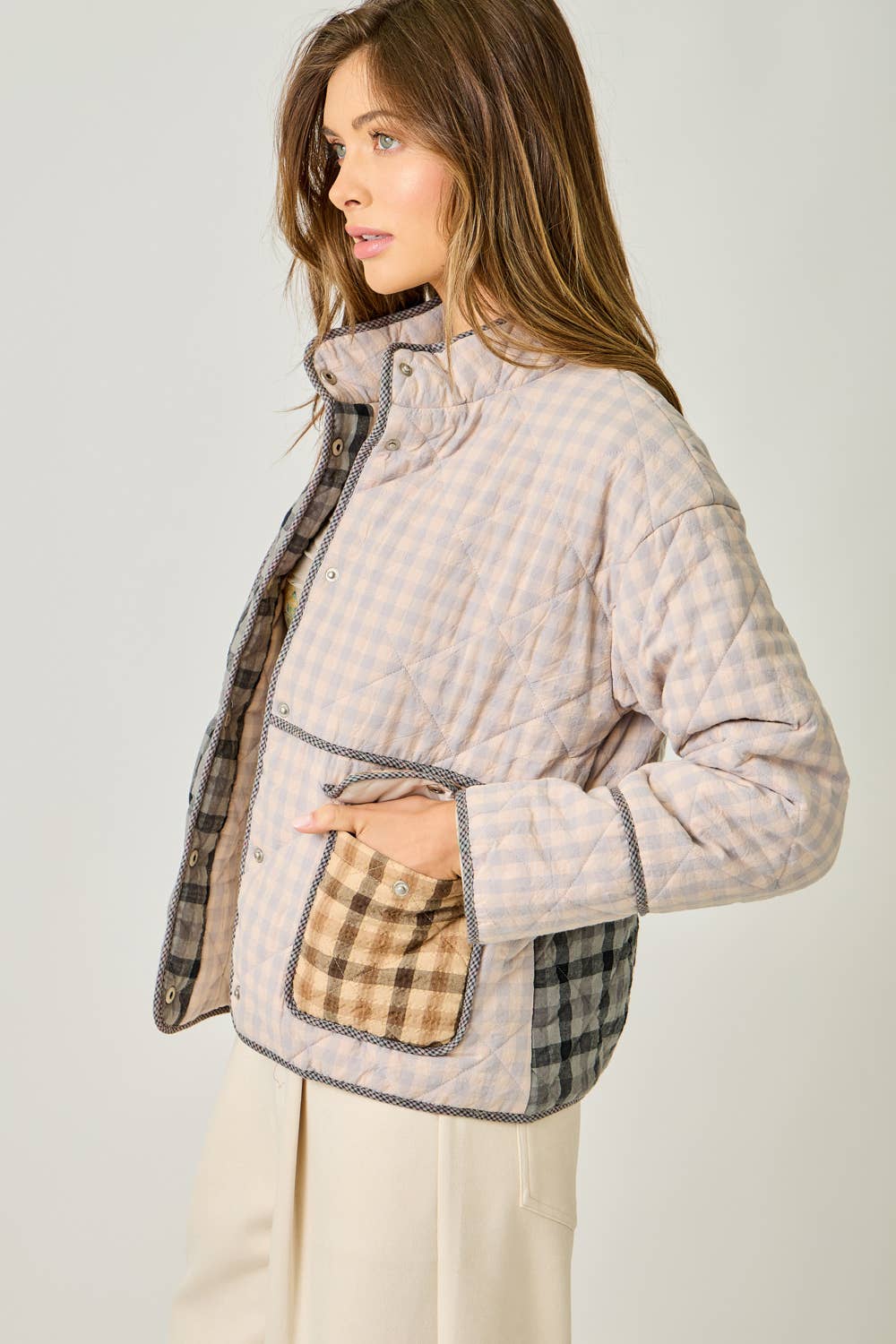 Hampton Check Plaid Quilted Jacket