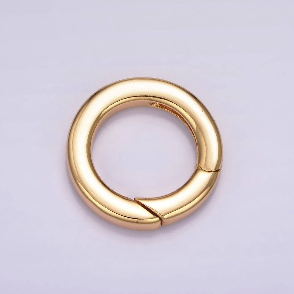 18K Gold Filled Push Gate Ring Charm Holder Bail for Charm Jewelry
