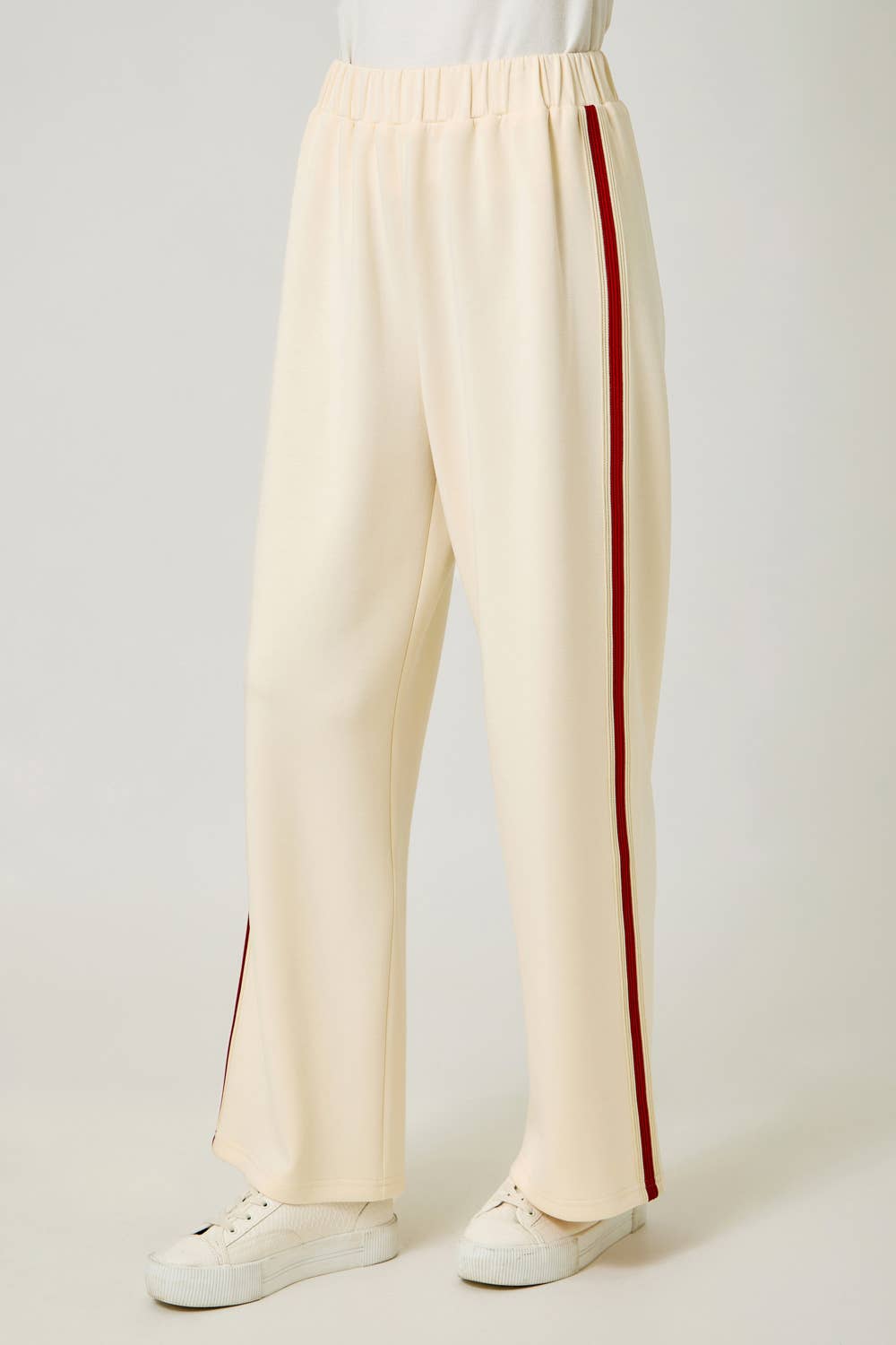 Embroidered Stripe Tracksuit Pants