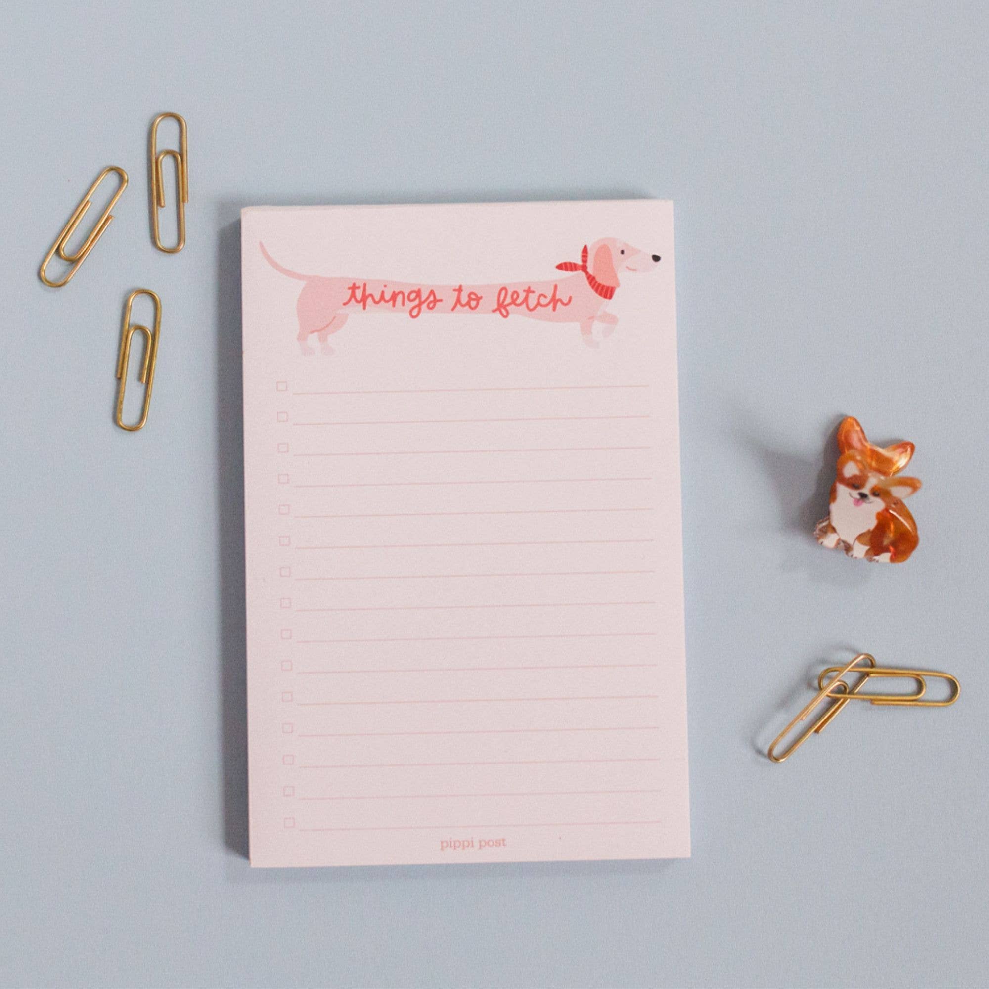 Things To Fetch Dog 4x6 Notepad