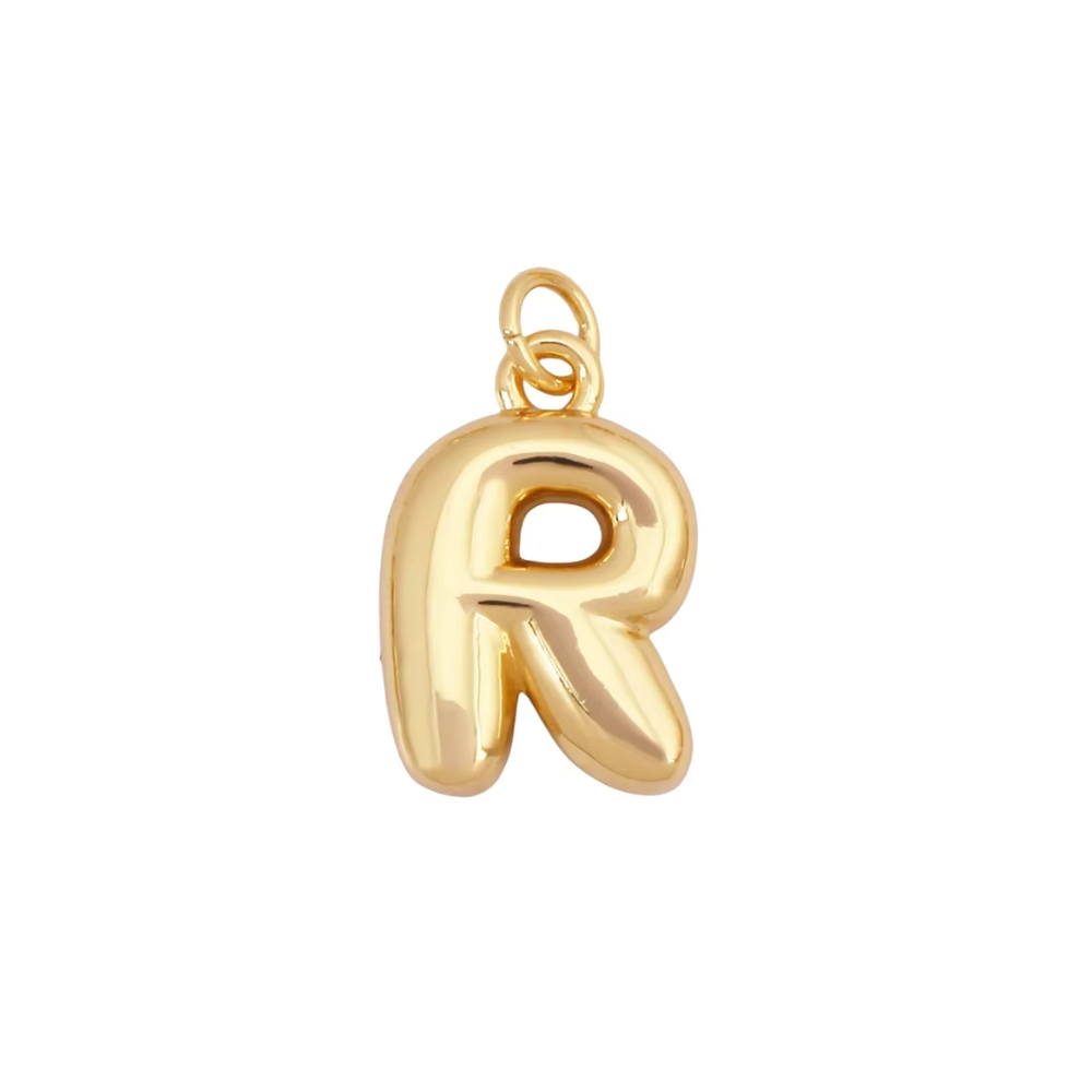 Bubble Letter Initial Charms