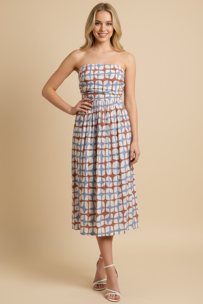 Geometric Midi Dress