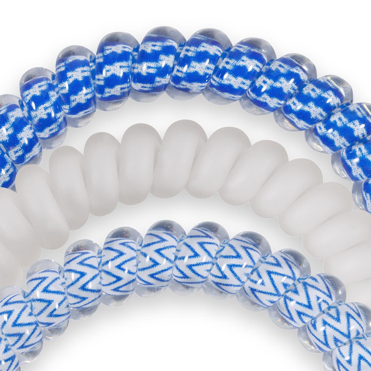 Spiral Hair Coils | Small | Go Big Blue! Hair Ties