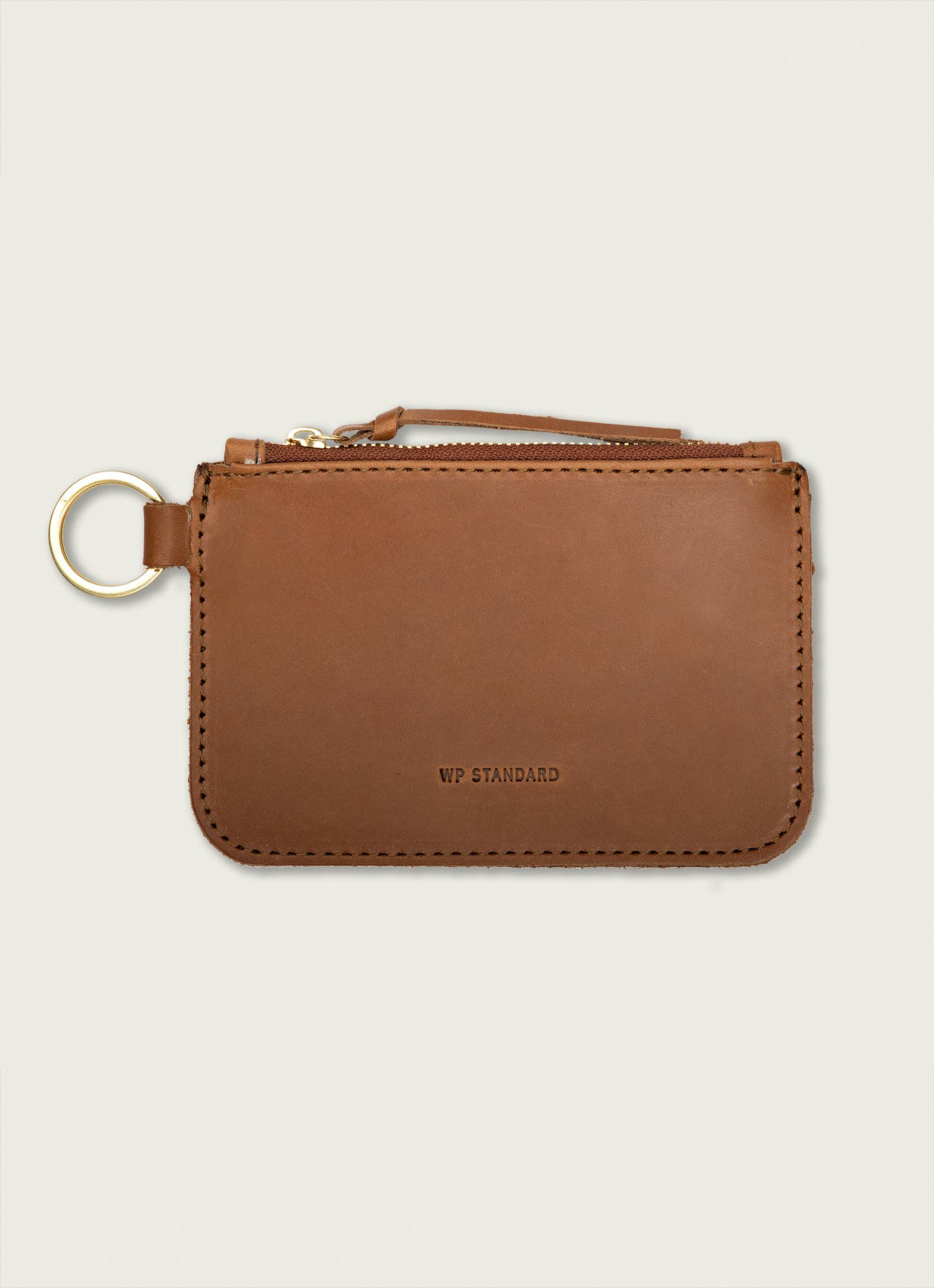 Full-Grain Leather Zip Key Pouch